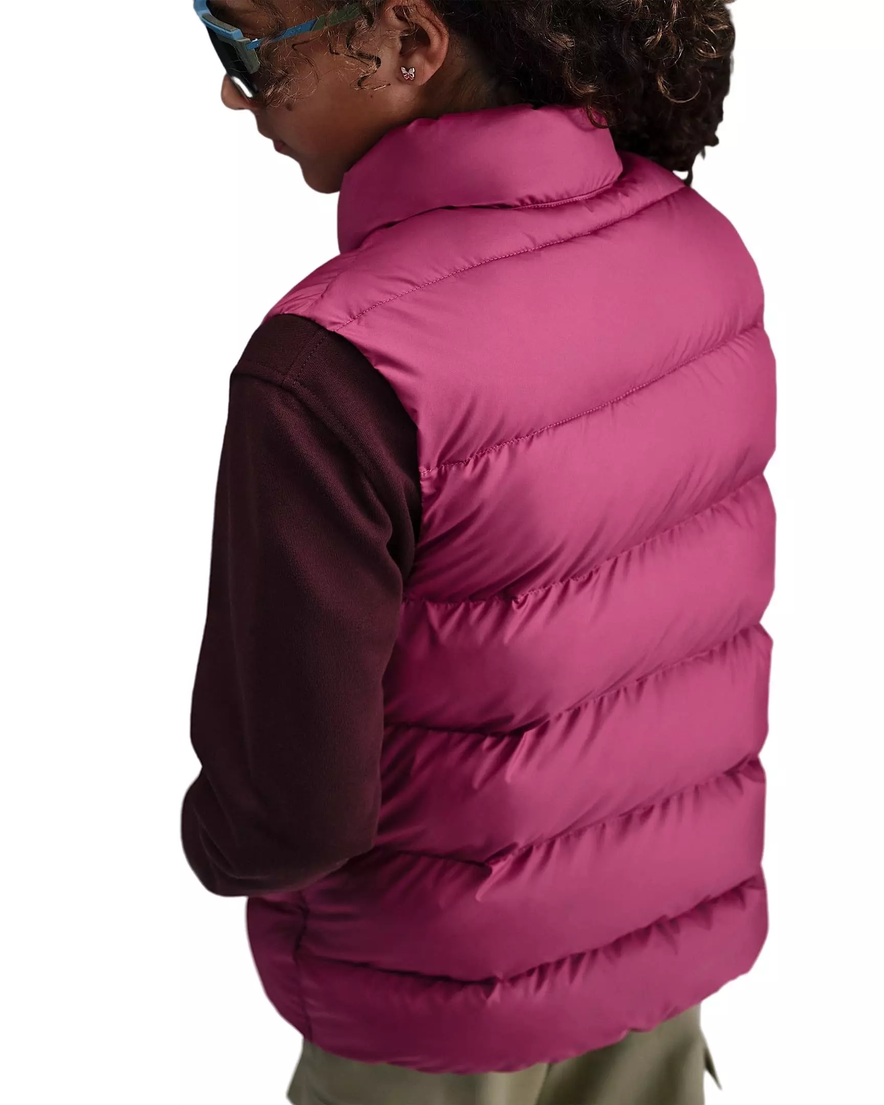 Nike Big Kids' Sportswear All Day Play Therma-FIT Loose-Fit Puffer Vest - Purple - PURPLE