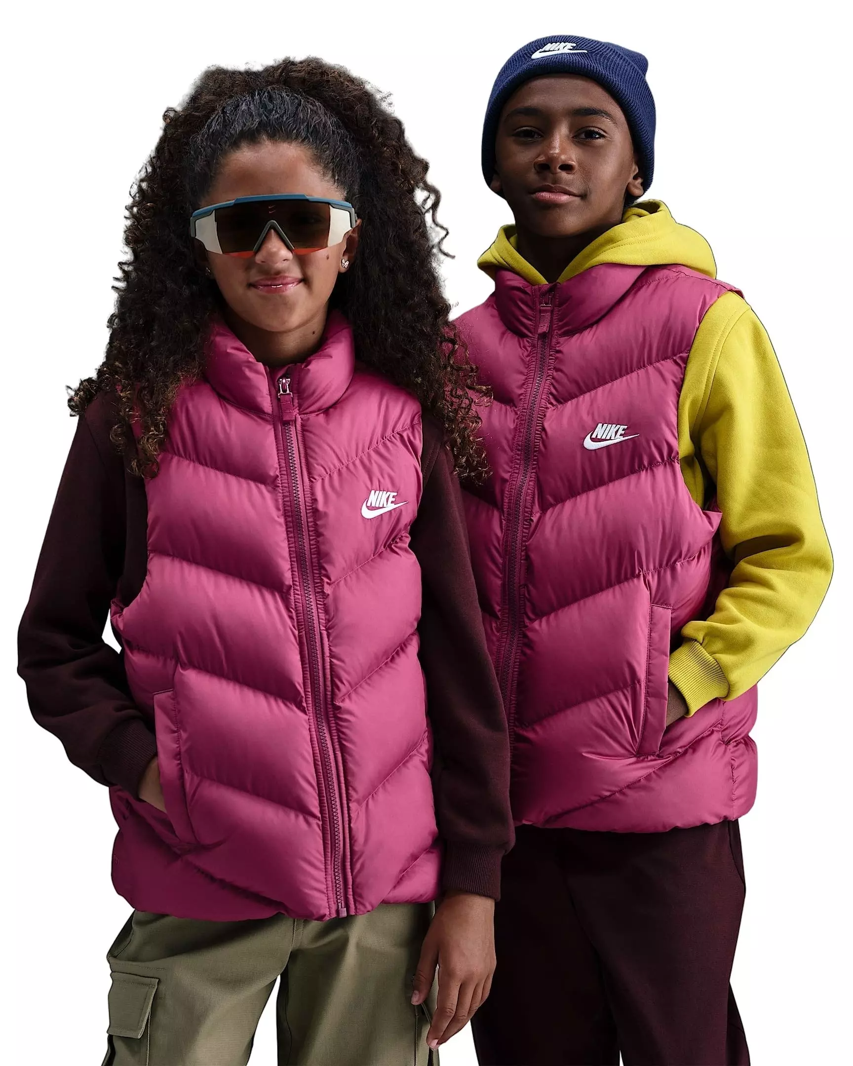 Nike Big Kids' Sportswear All Day Play Therma-FIT Loose-Fit Puffer Vest - Purple - PURPLE