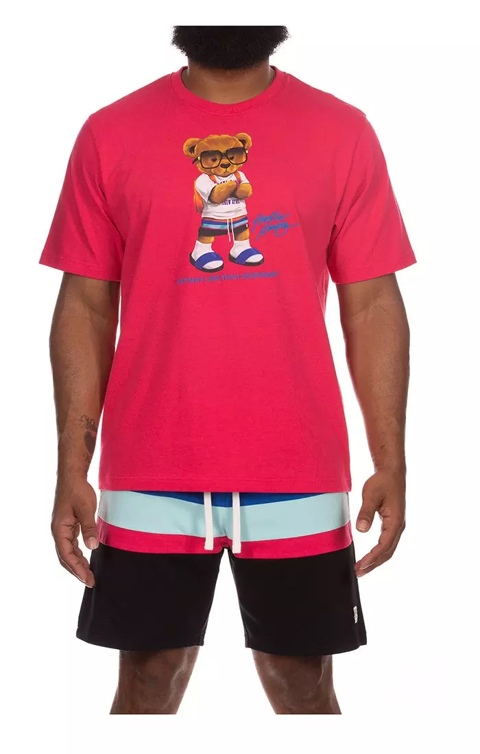 Hustle Gang Men's Fizz Knit T-Shirt - DK PINK