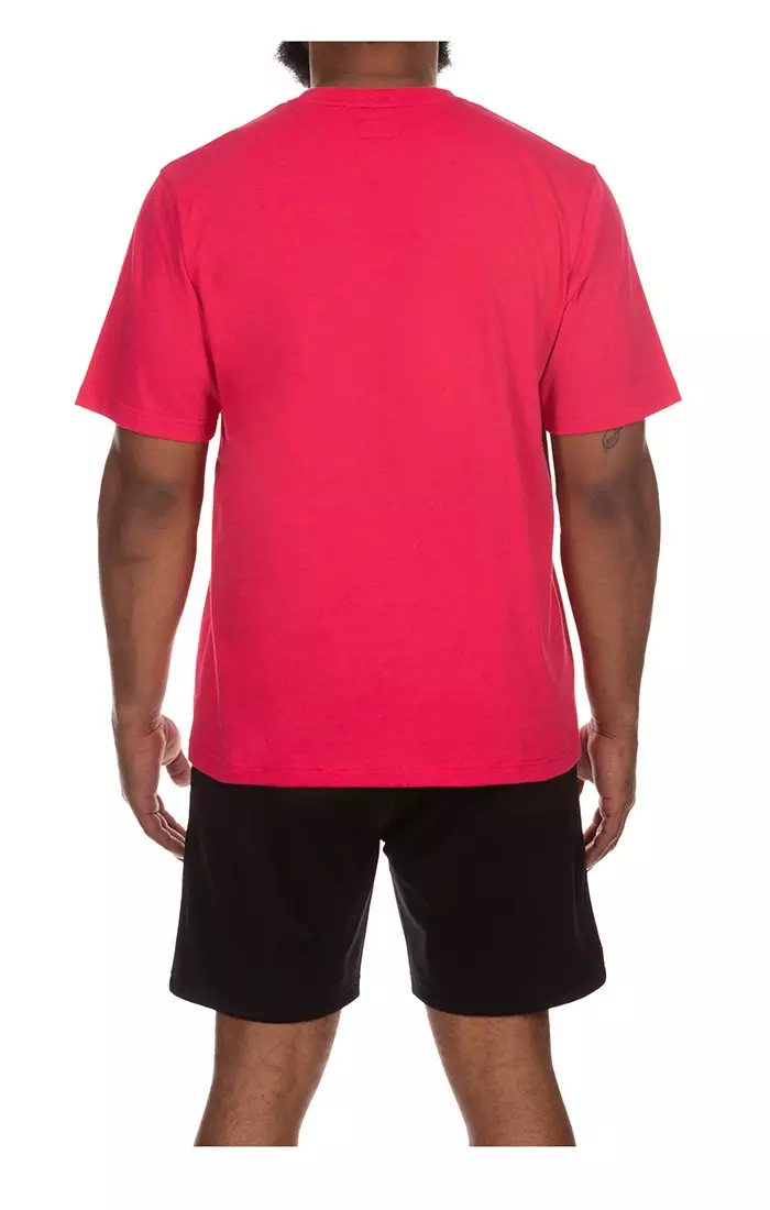 Hustle Gang Men's Fizz Knit T-Shirt - DK PINK