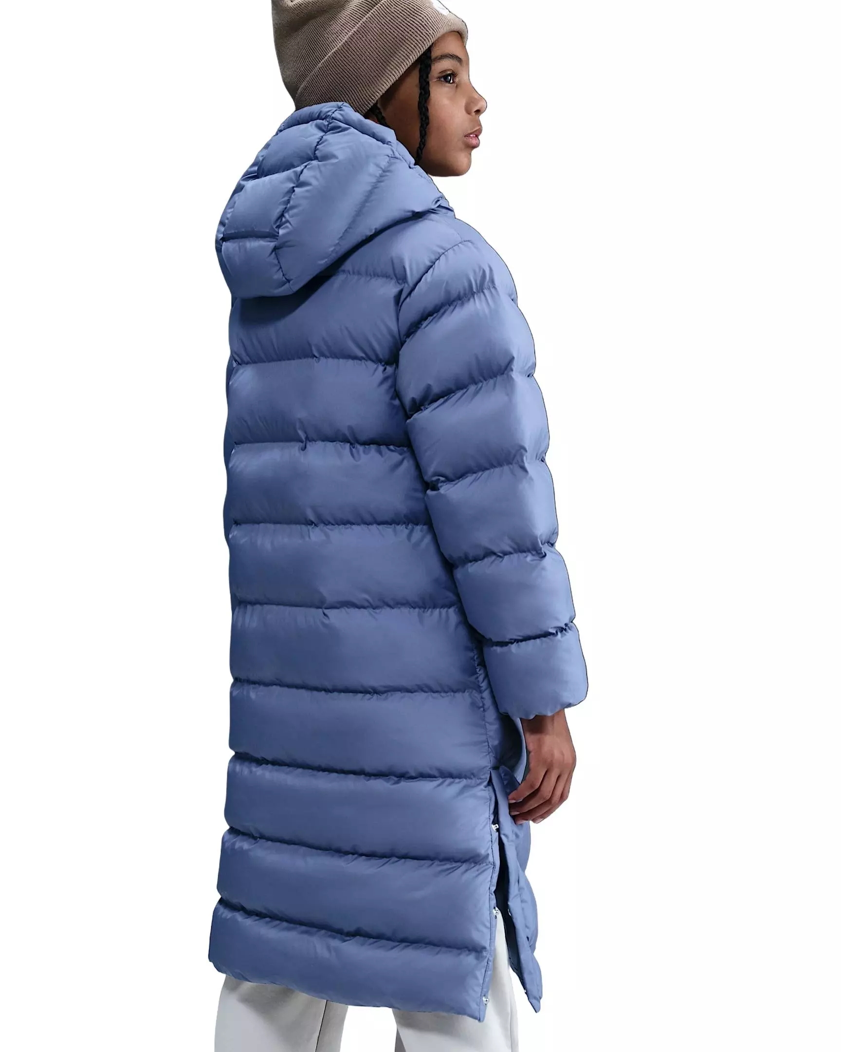 Nike Big Kids' Sportswear All Day Play Therma-FIT Loose-Fit Knee-Length Puffer Parka - Blue - BLUE