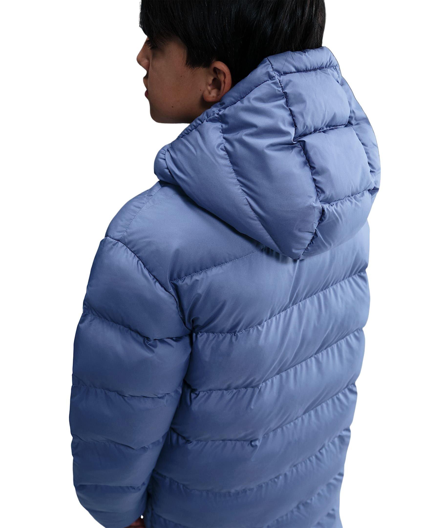 Nike Sportswear All Day Play Therma-FIT Loose-Fit Knee-Length Big Kids' Blue Puffer Parka
