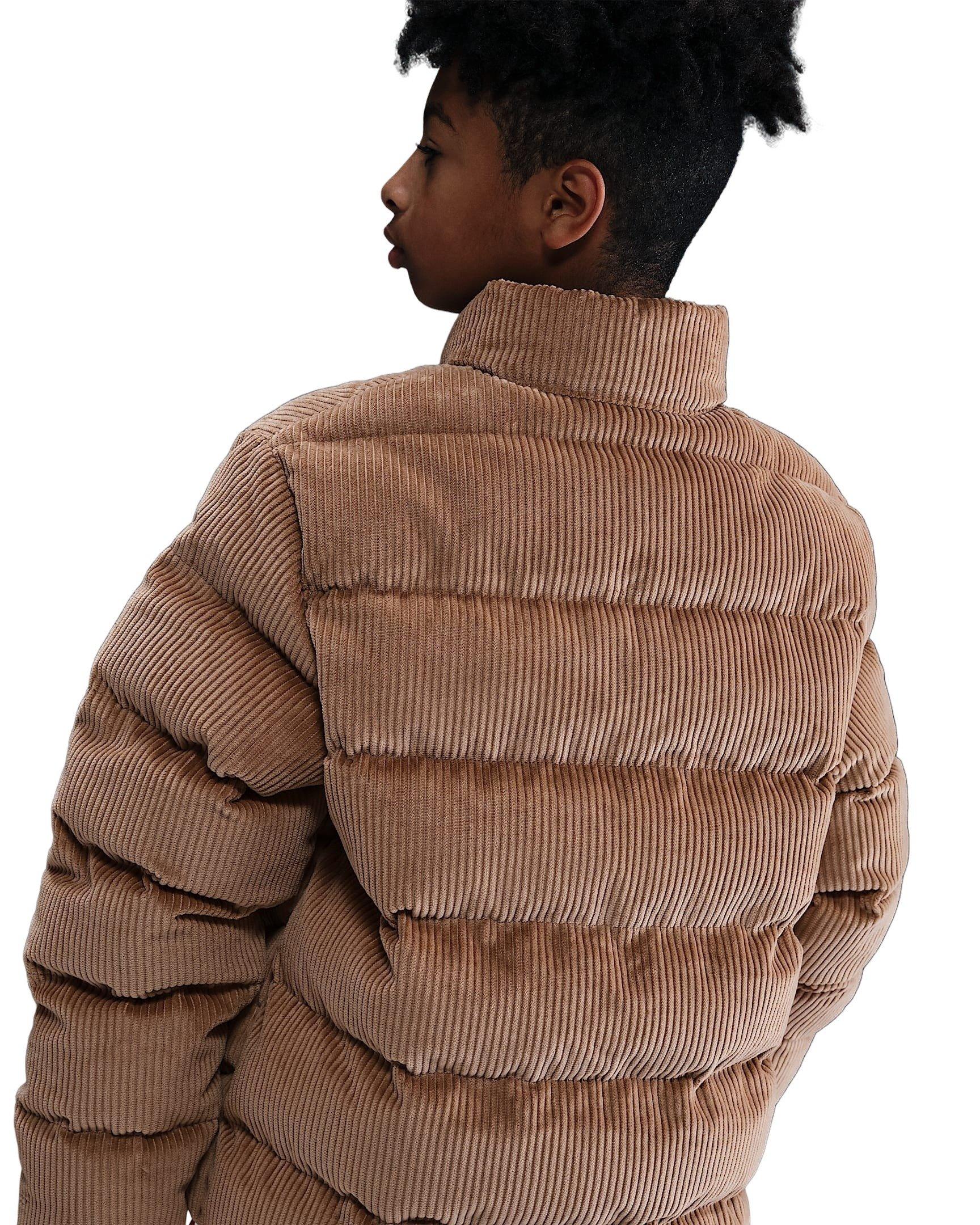 Nike Sportswear All Day Play Therma-FIT Loose-FIT Corduroy Big Kids' Brown Puffer Jacket