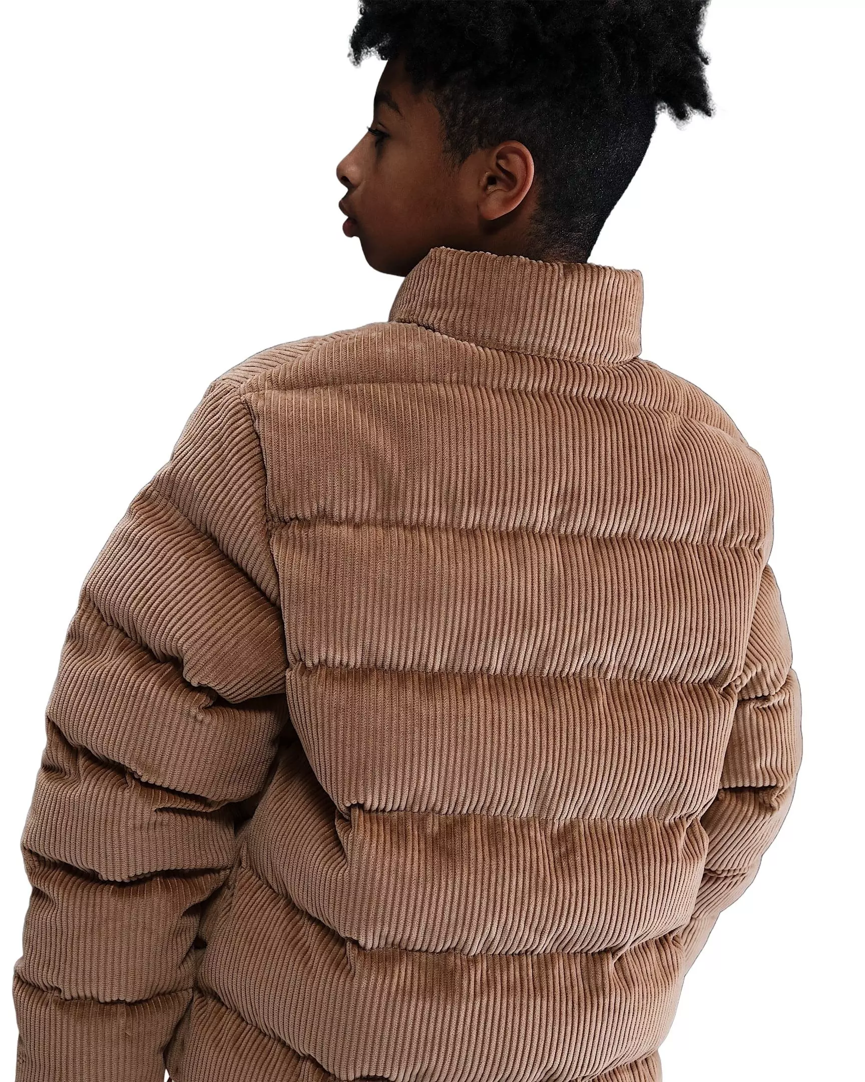 Nike Big Kids' Sportswear All Day Play Therma-FIT Loose-FIT Corduroy Puffer Jacket - Brown - BROWN