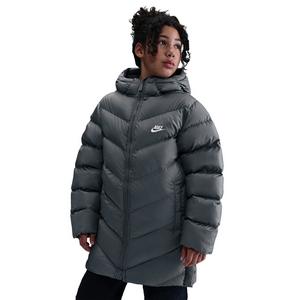 Nike Big Kids' Sportswear All Day Play Therma-FIT Loose-FIT Mid-Length Puffer Jacket - Grey