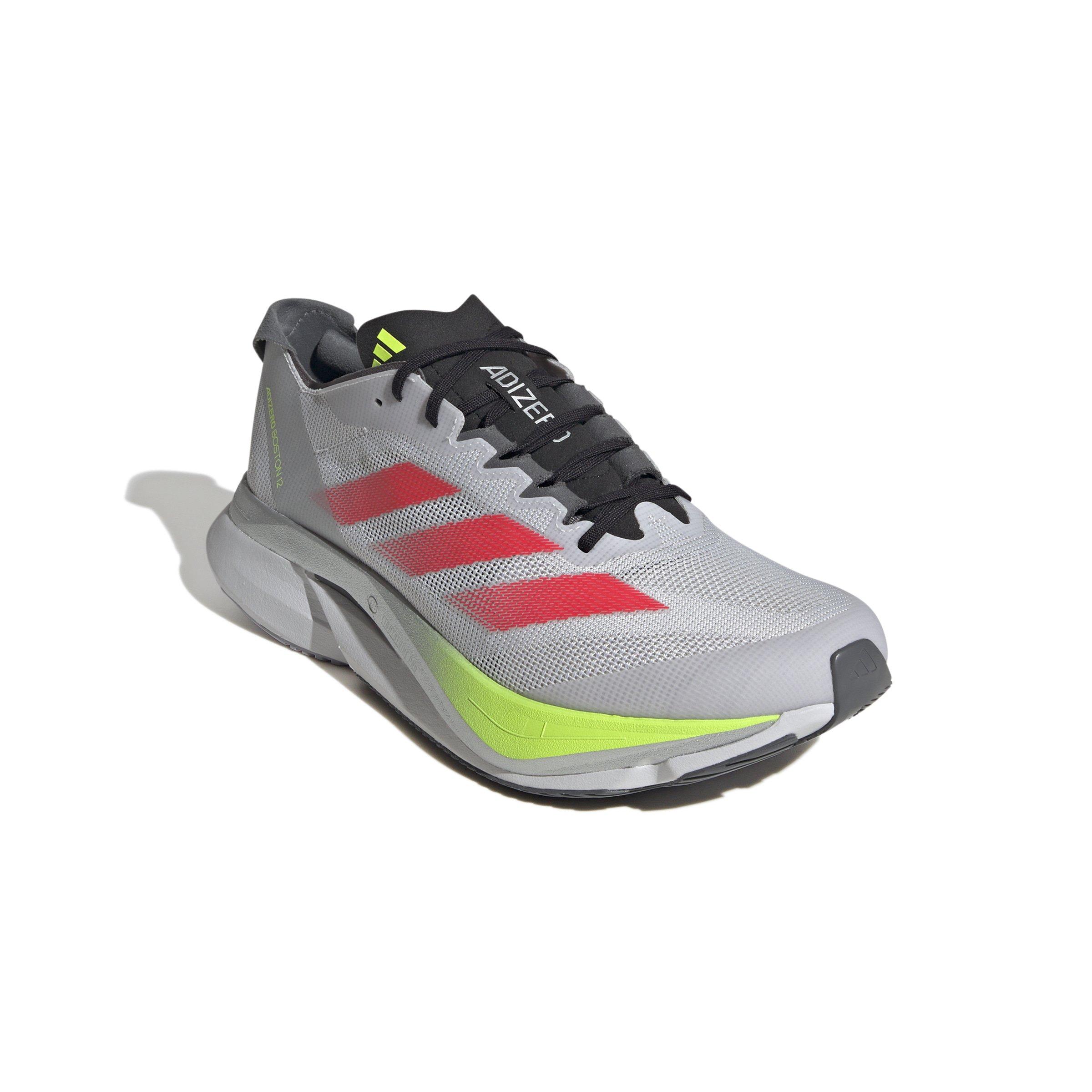 adidas Adizero Boston 12 "Dash Grey/Lucid Red/Lucid Lemon" Men's Running Shoe - GREY/RED/LEMON Thumbnail View 3