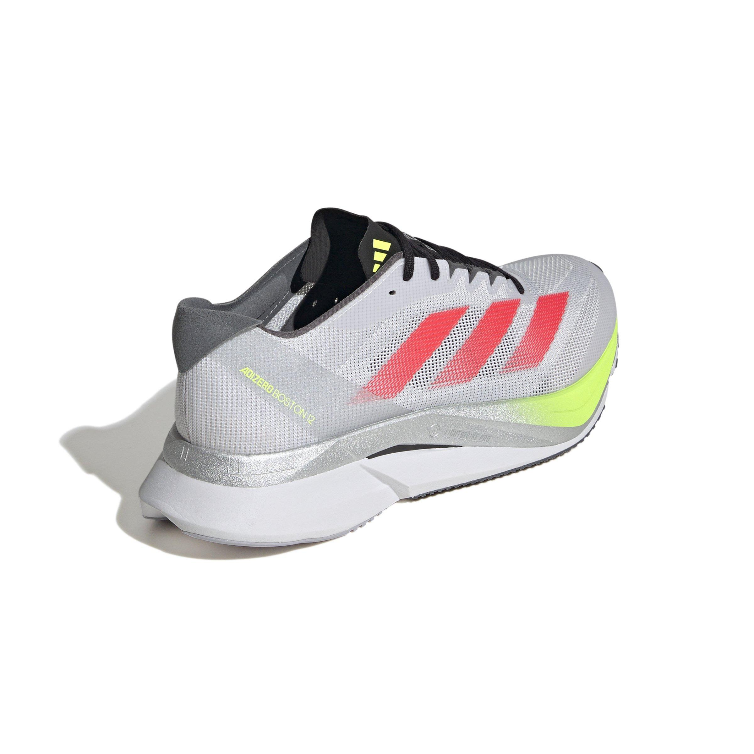 adidas Adizero Boston 12 "Dash Grey/Lucid Red/Lucid Lemon" Men's Running Shoe - GREY/RED/LEMON Thumbnail View 4