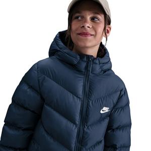 Nike Big Kids' Sportswear All Day Play Therma-FIT Loose-FIT Mid-Length Puffer Jacket - Blue