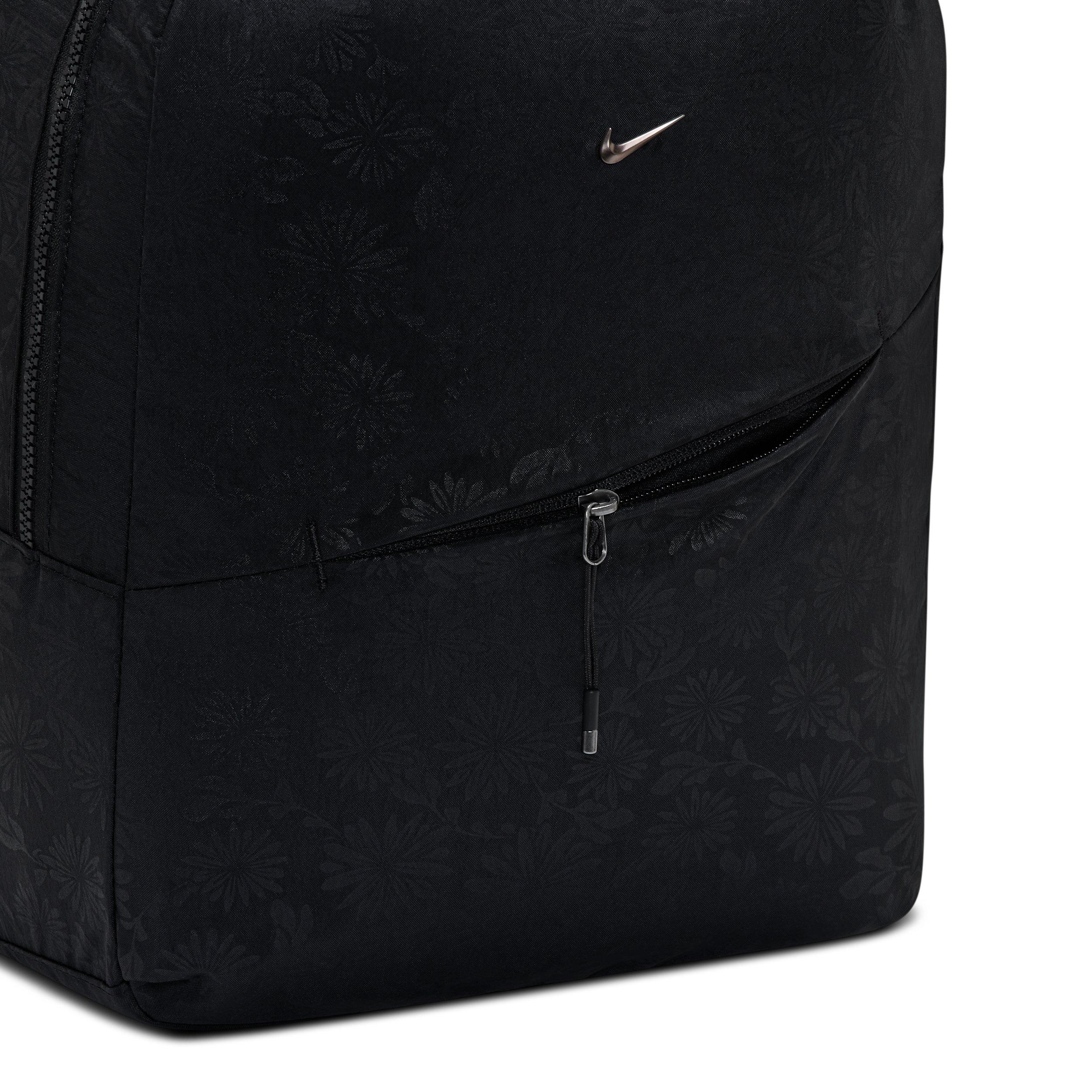 Nike Aura Floral Backpack - Black/Black/Gunmetal - BLACK/BLACK/GUNMETAL Thumbnail View 5