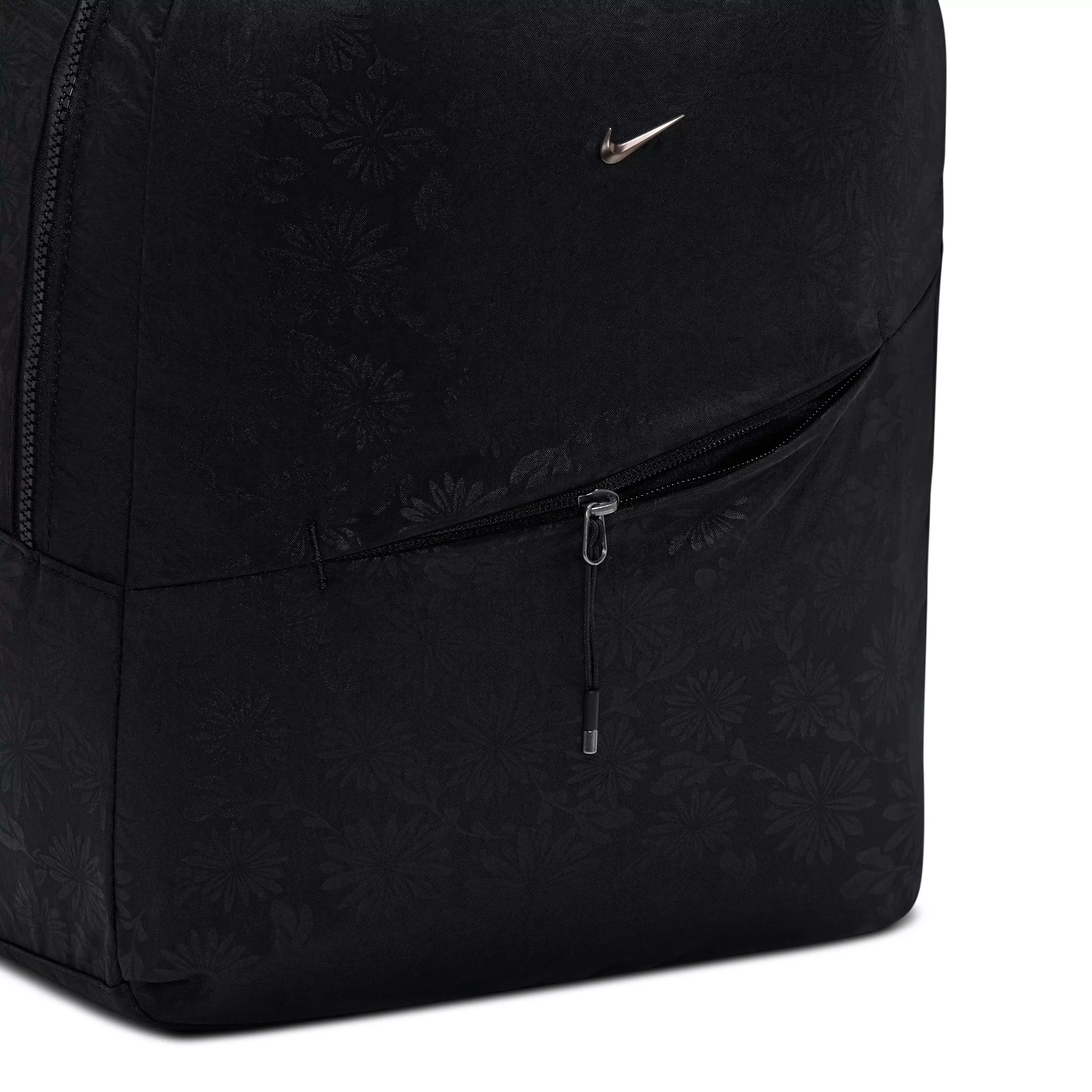 Nike Aura Floral Backpack - Black/Black/Gunmetal - BLACK/BLACK/GUNMETAL