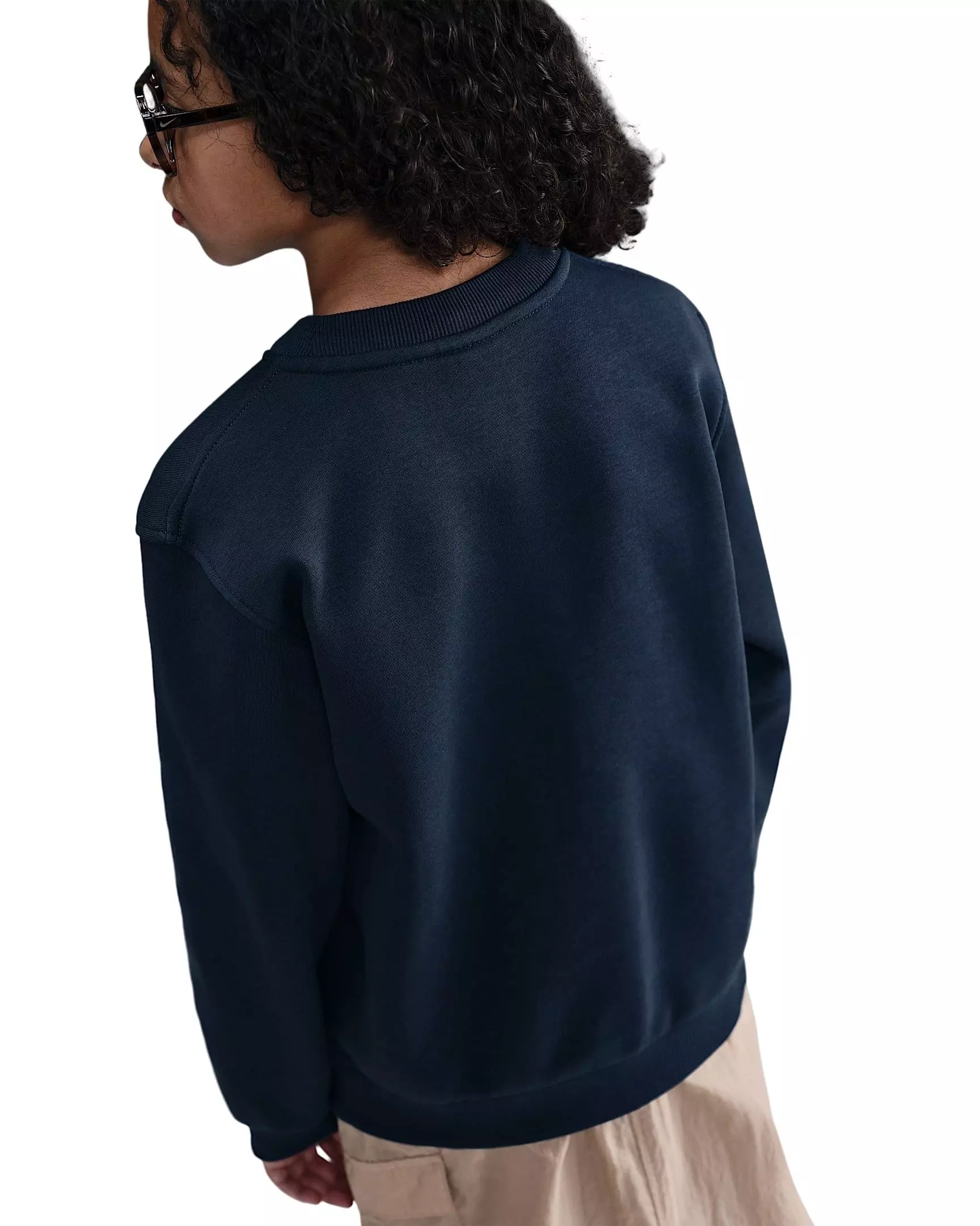Nike Big Kids' Sportswear Club Fleece Crewneck Sweatshirt - Blue - BLUE
