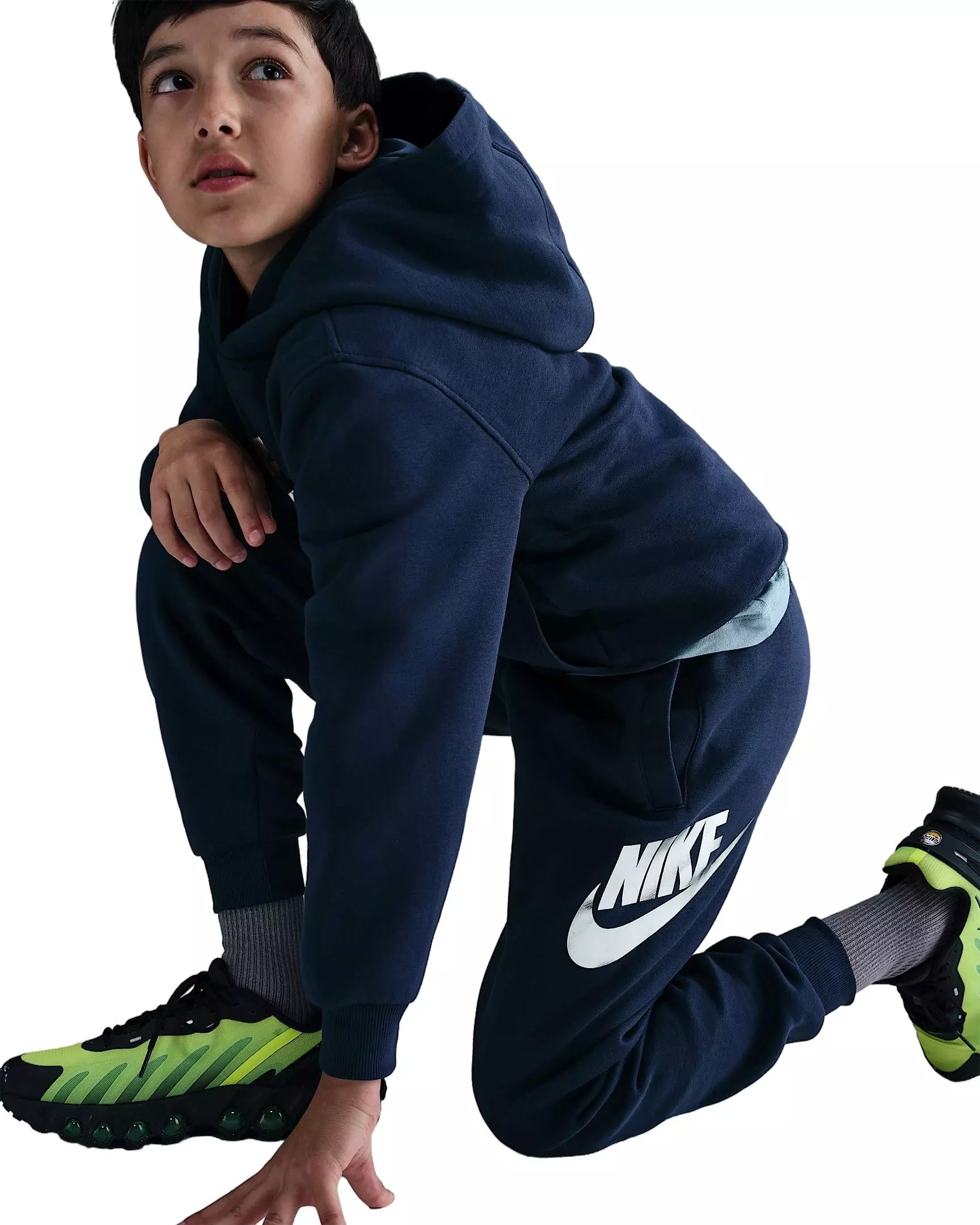 Nike Big Kids' Sportswear Club Fleece Silver Joggers - Blue - BLUE