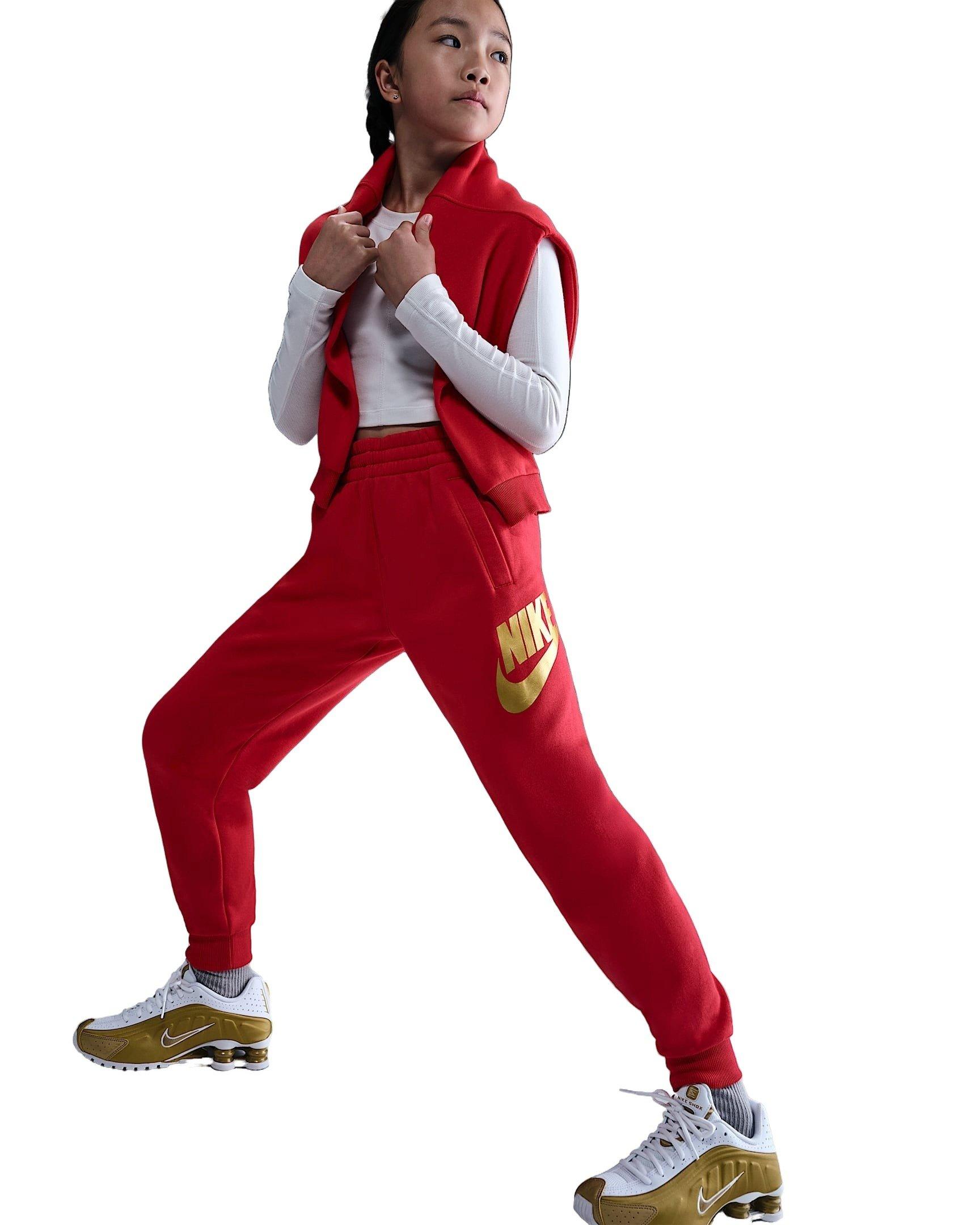 Nike Big Kids' Sportswear Club Fleece Gold Joggers - Red