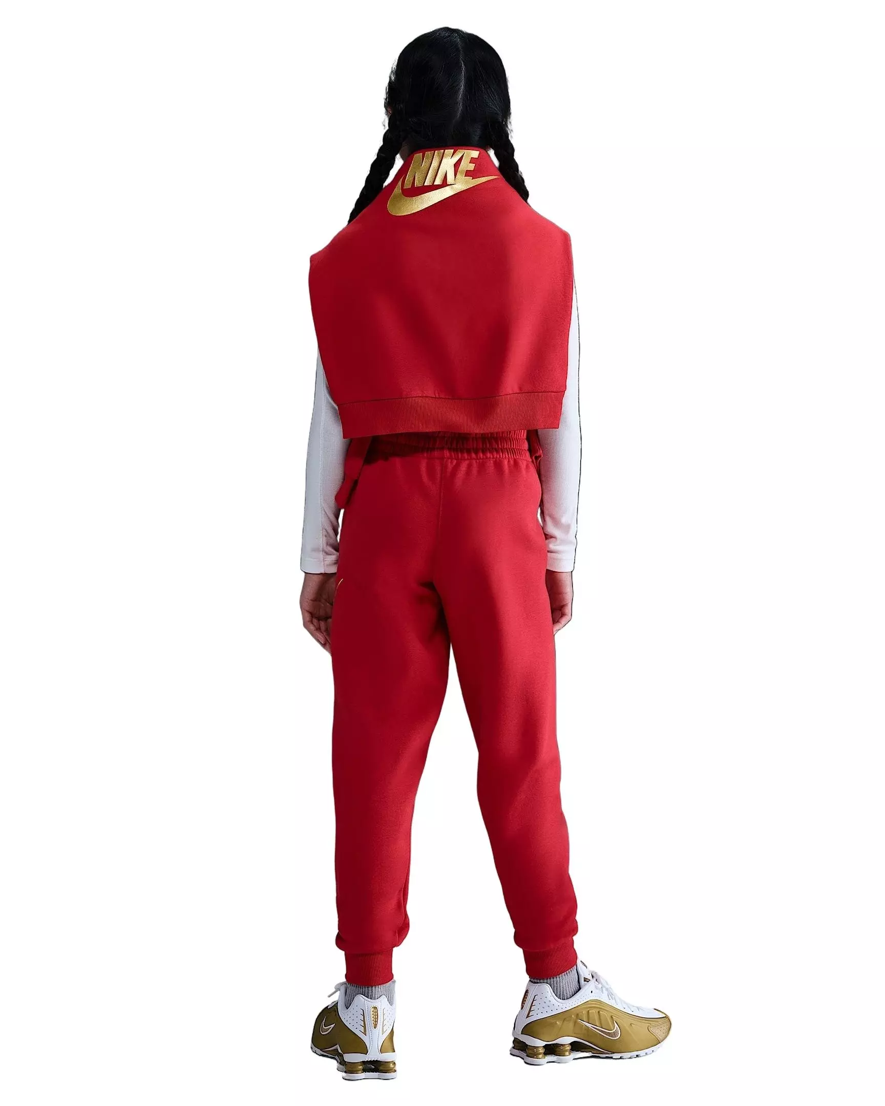 Nike Big Kids' Sportswear Club Fleece Gold Joggers - Red - RED