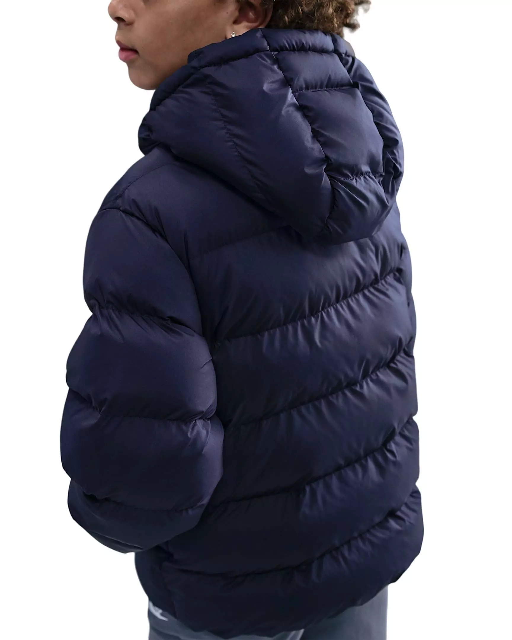 Nike Big Kids' Sportswear All Day Plat Therma-FIT Loose-FIT Puffer Jacket - Blue - BLUE