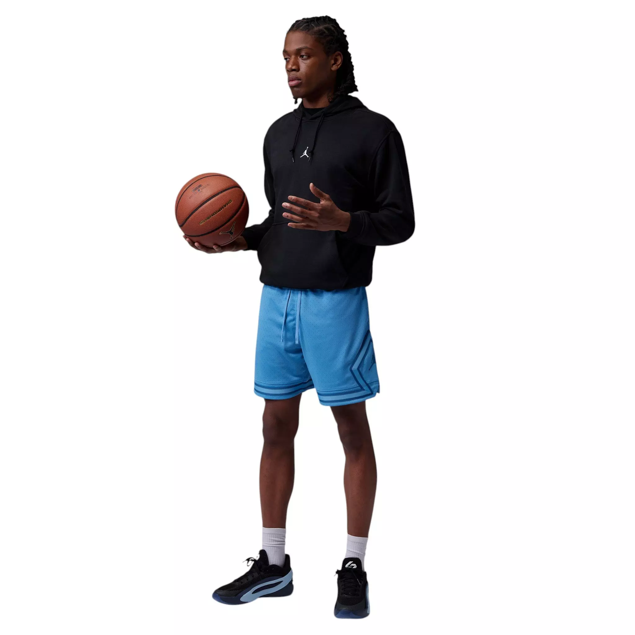 Jordan Men's Sport Dri-FIT Mesh Diamond Shorts - Blue Beyond/True Blue/True Blue - BLUE/BLUE/BLUE