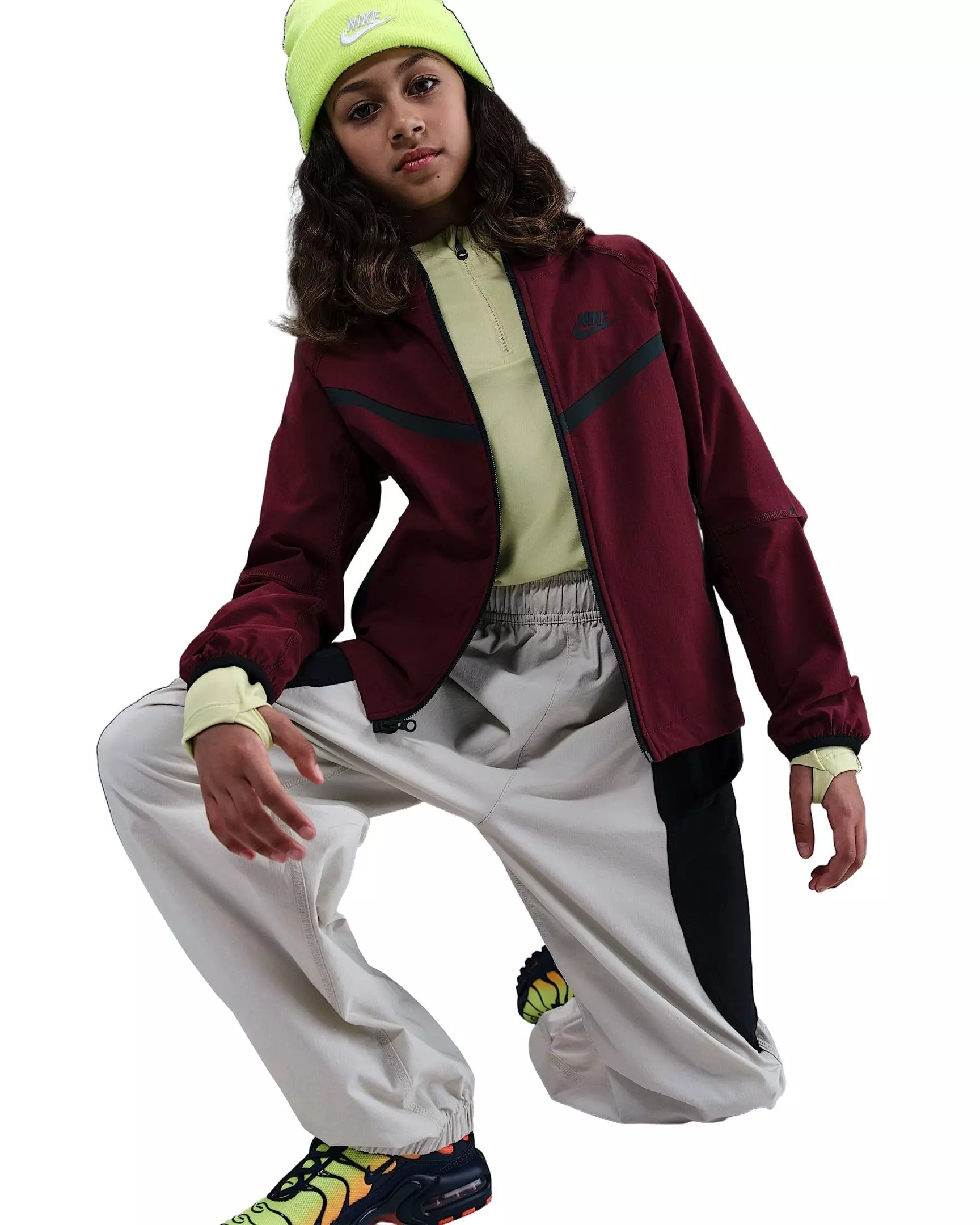 Nike Big Boys' Tech Woven Jacket - Red - RED