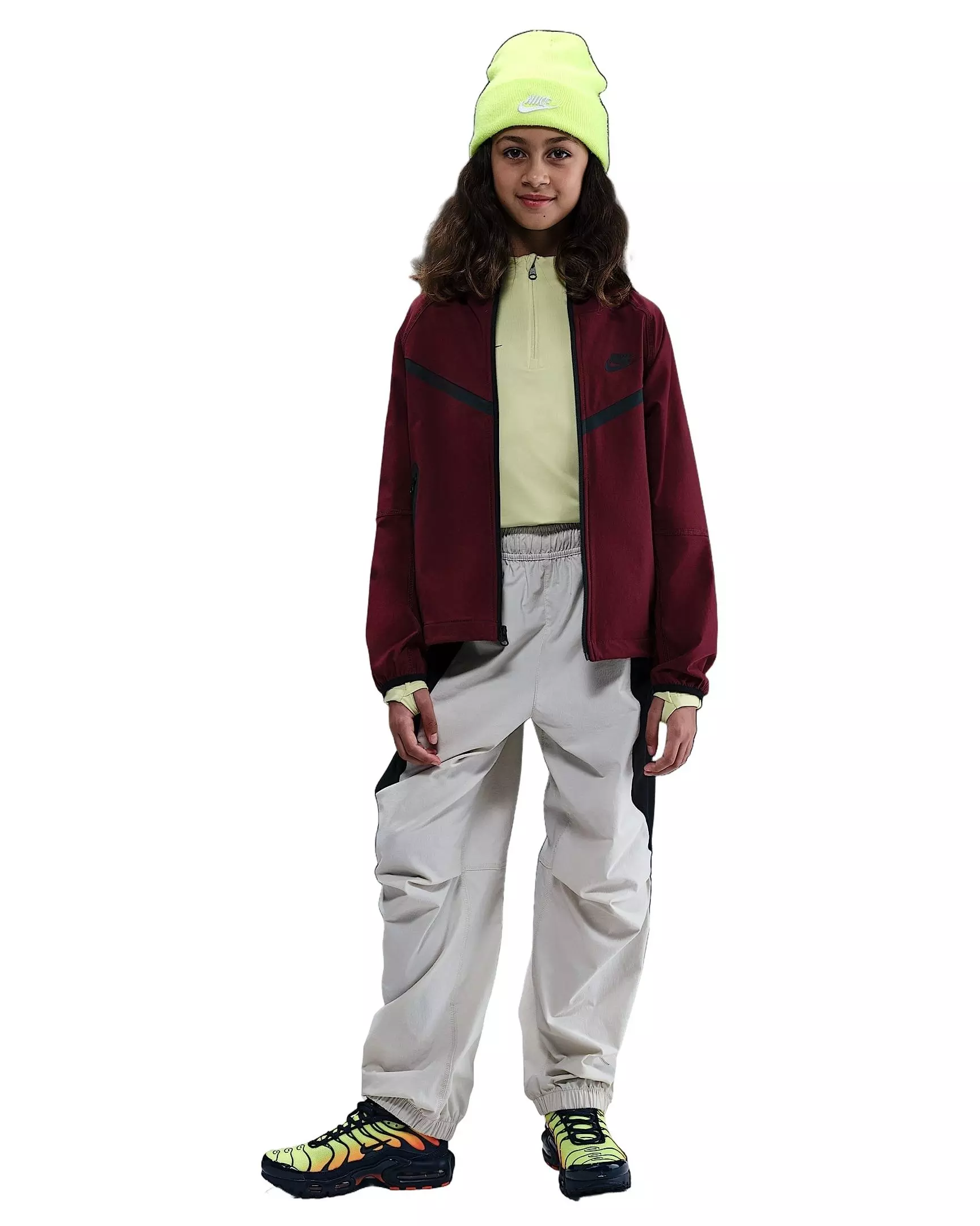 Nike Big Boys' Tech Woven Jacket - Red - RED