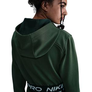 Nike Big Girls' Pro Fleece Dri-FIT Full-Zip Hooded Jacket - Green