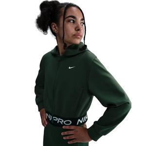 Nike Big Girls' Pro Fleece Dri-FIT Full-Zip Hooded Jacket - Green