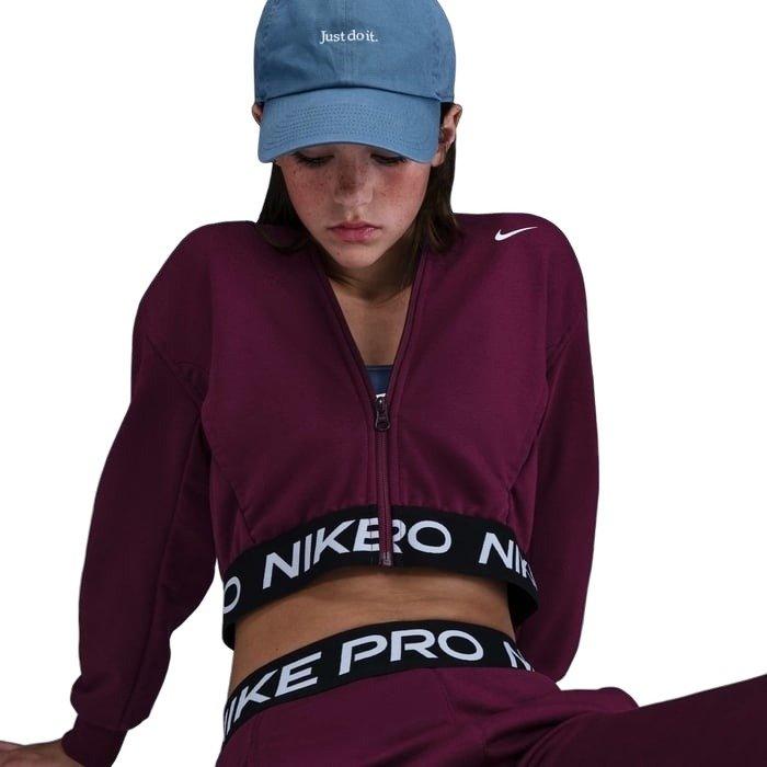 Nike Pro Fleece Dri-FIT Full-Zip Big Girls' Red Hooded Jacket