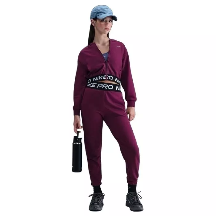 Nike Big Girls' Pro Fleece Dri-FIT Full-Zip Hooded Jacket - Red - RED