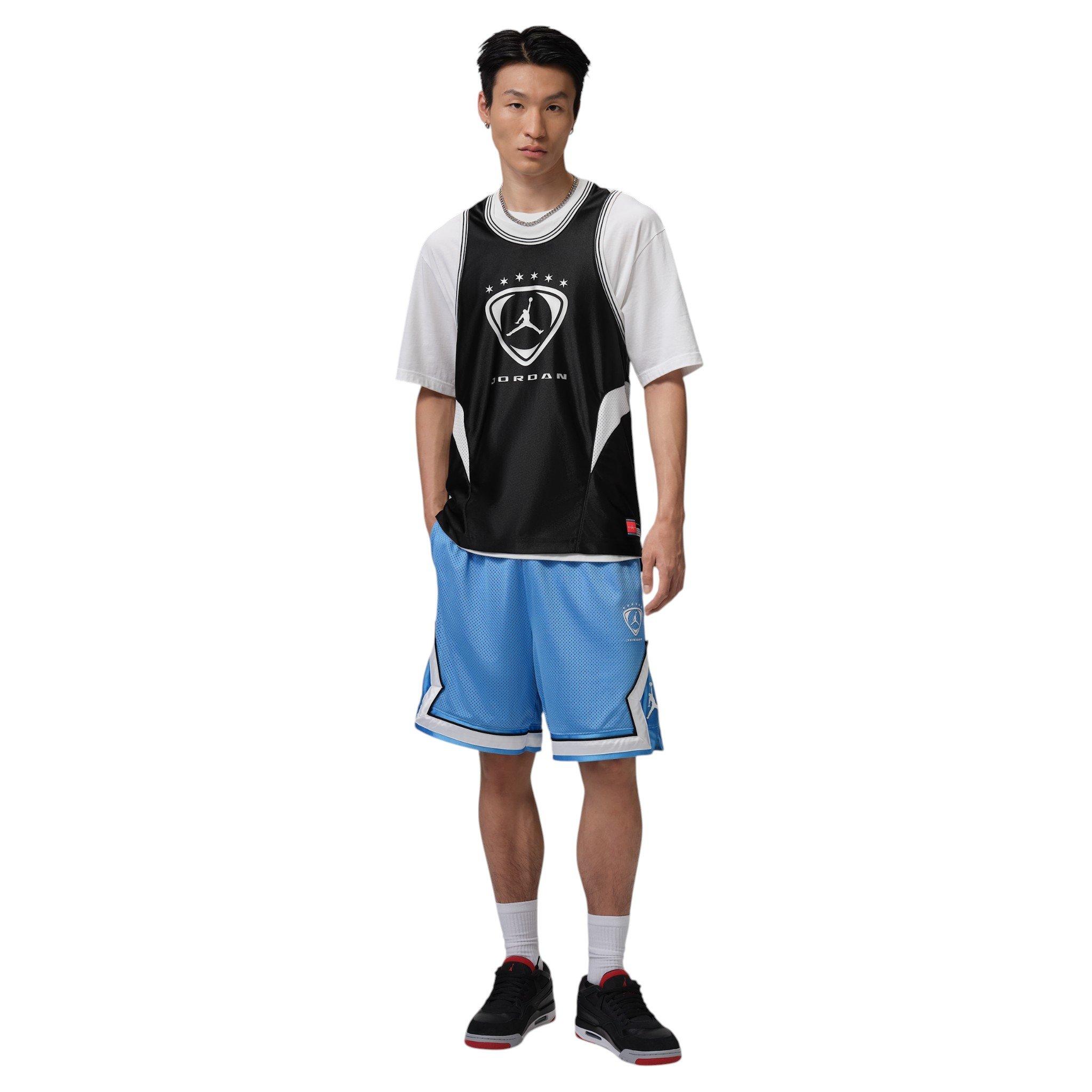 Jordan Men's Brooklyn Sleeveless Jersey - Black/White/Metallic Silver - BLACK/WHITE/SILVER