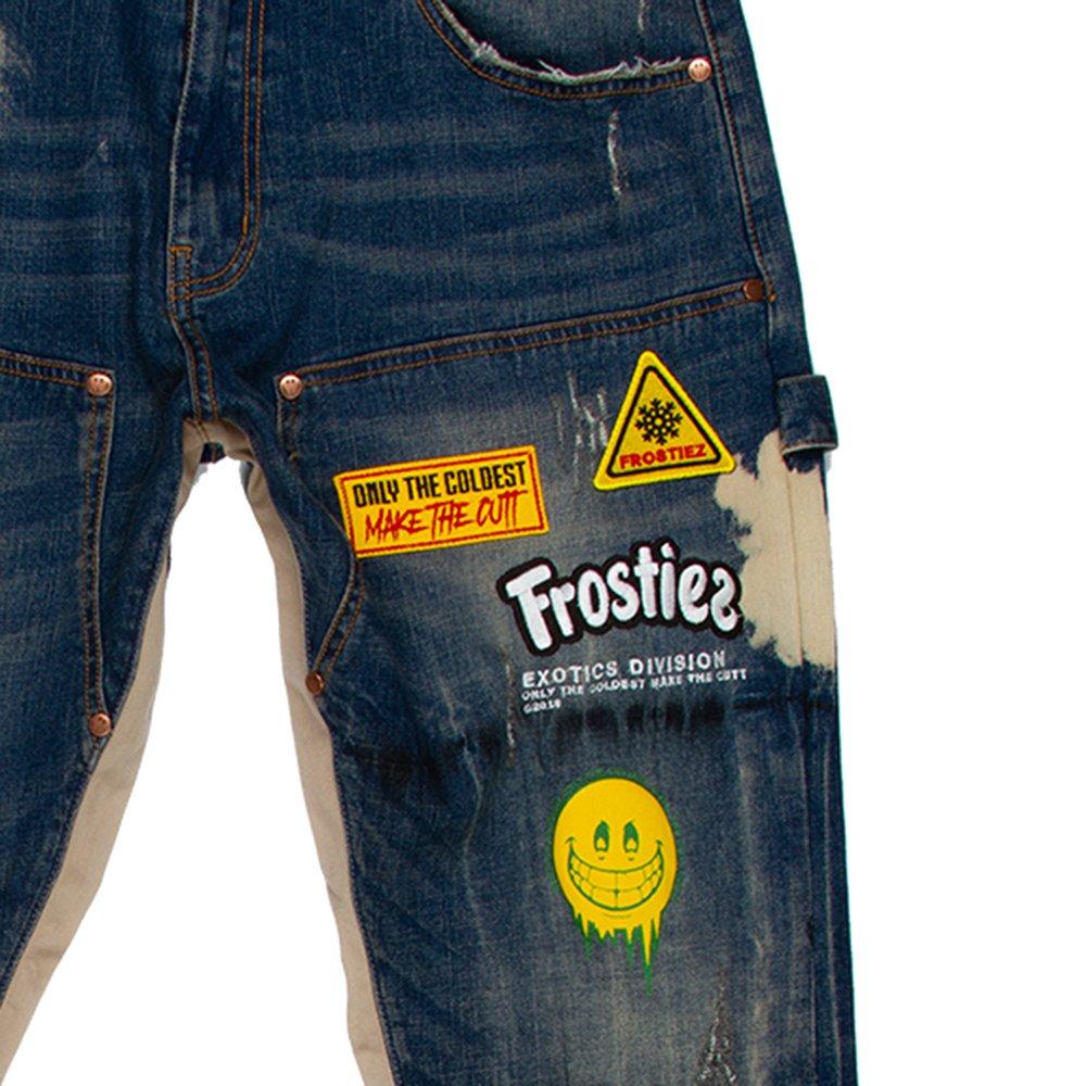 Frostiez Men's Anthem Relaxed Fit Dark Wash Carpenter Jeans - BLUE Thumbnail View 3