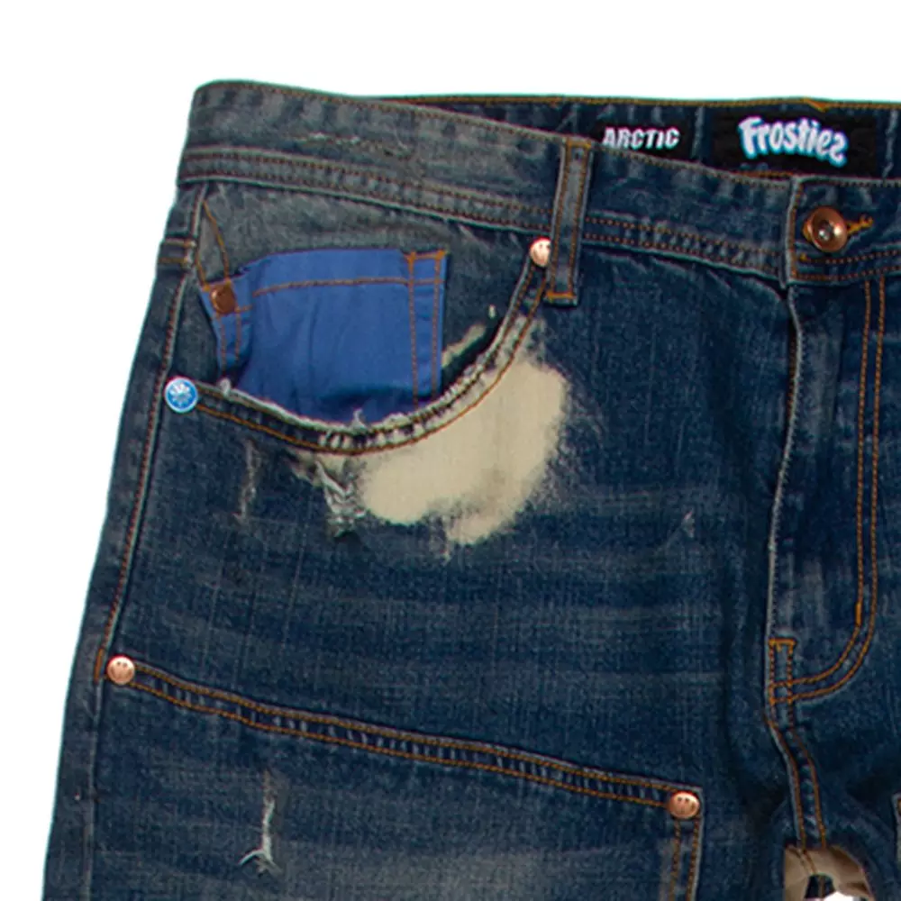 Frostiez Men's Anthem Relaxed Fit Dark Wash Carpenter Jeans - BLUE