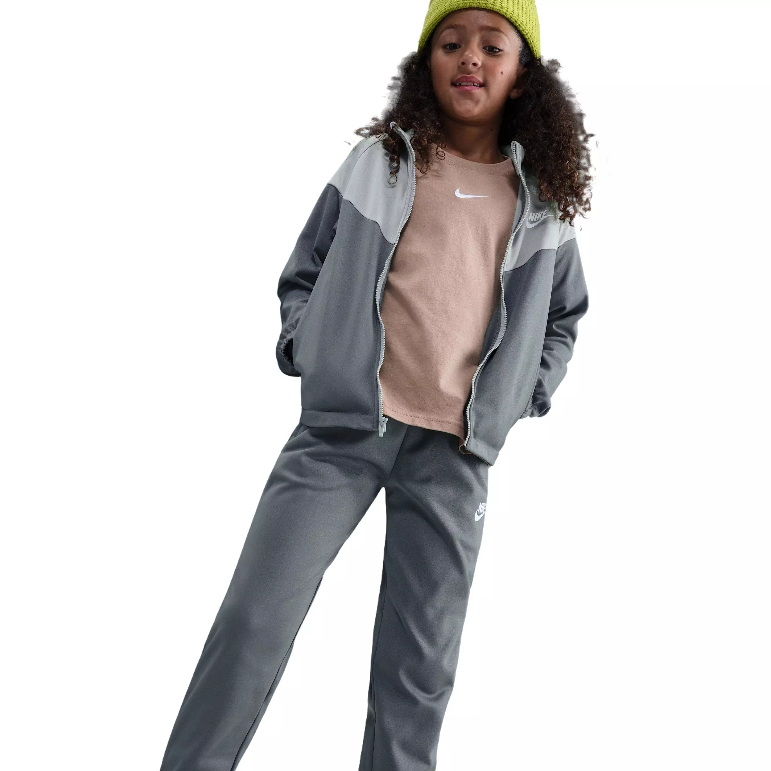 Nike Sportswear Big Kids' Dri-FIT Tracksuit -Grey - GREY