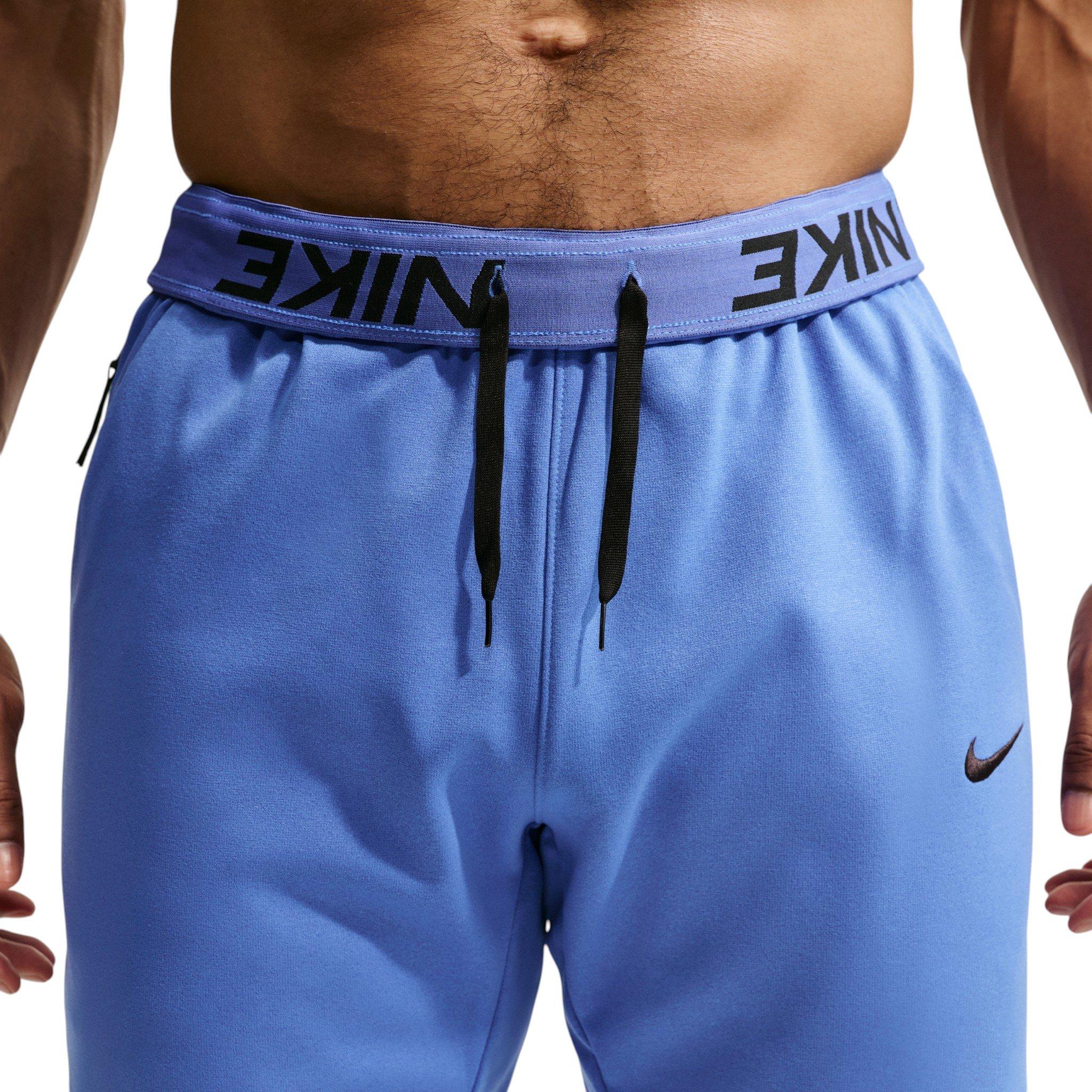 Nike Men's Therma Therma-FIT Open Hem Fitness Pants - Comet Blue/Comet Blue/Black - BLUE/BLUE/BLACK