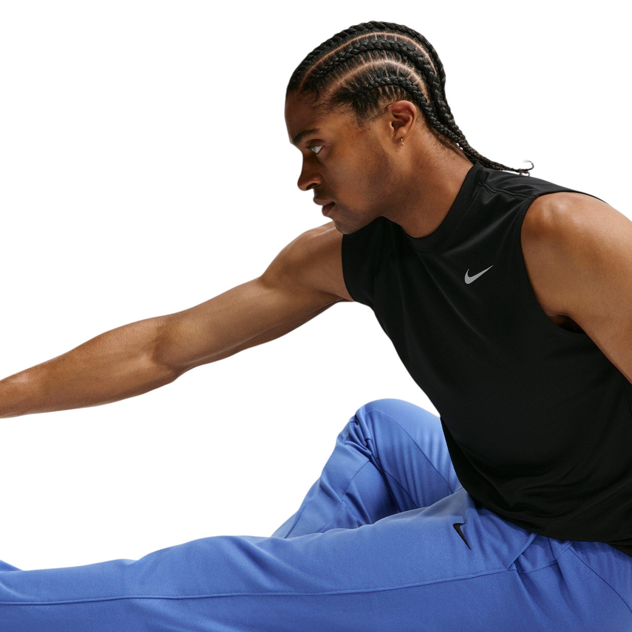 Nike Men's Therma Therma-FIT Open Hem Fitness Pants - Comet Blue/Comet Blue/Black - BLUE/BLUE/BLACK