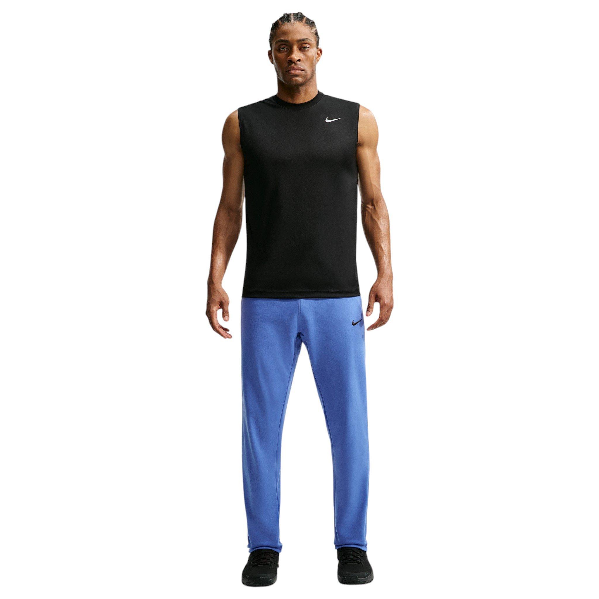Nike Men's Therma Therma-FIT Open Hem Fitness Pants - Comet Blue/Comet Blue/Black - BLUE/BLUE/BLACK