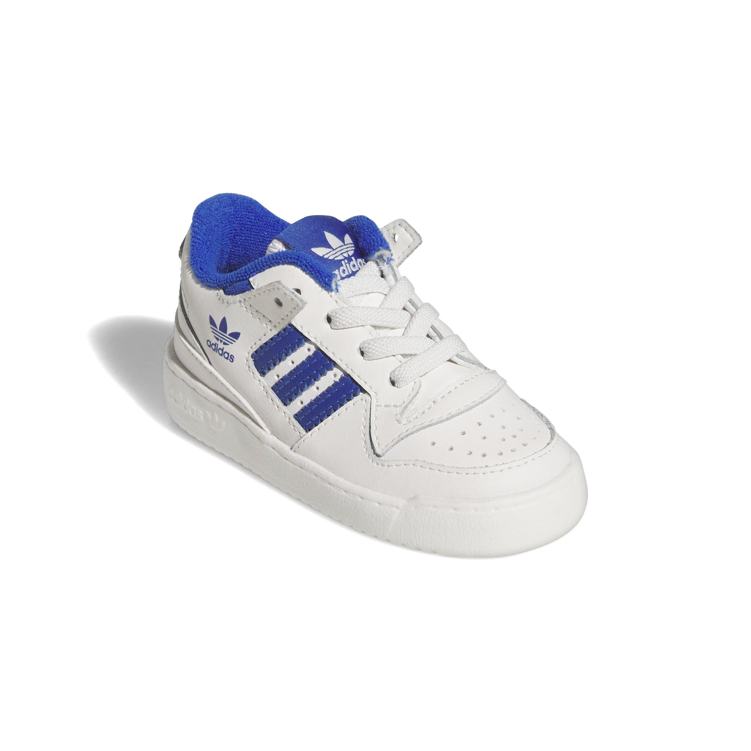 adidas Forum Low CL "Core White/Team Royal Blue/Core White" Infant Boys' Shoe - WHITE/ROYAL/WHITE Thumbnail View 3