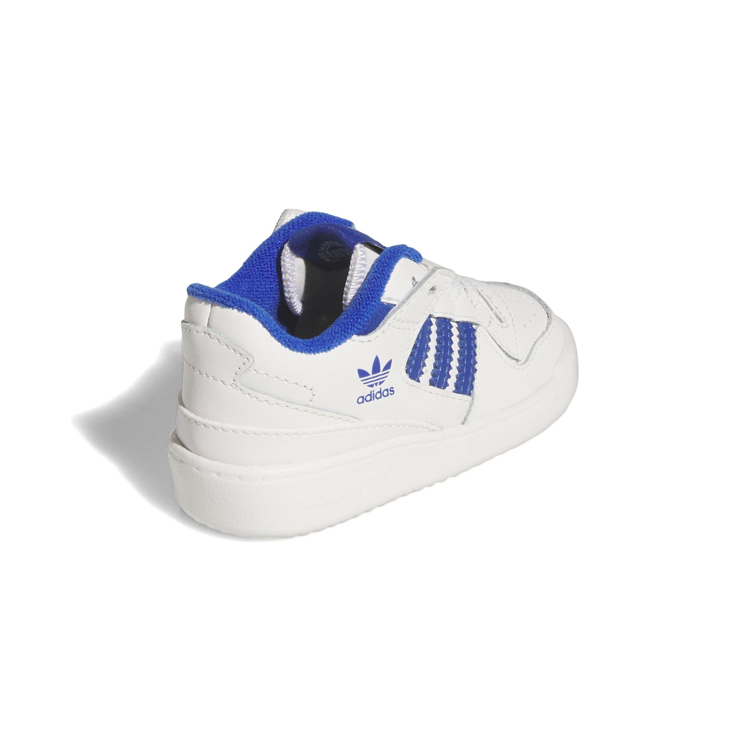 adidas Forum Low CL "Core White/Team Royal Blue/Core White" Infant Boys' Shoe - WHITE/ROYAL/WHITE Thumbnail View 4