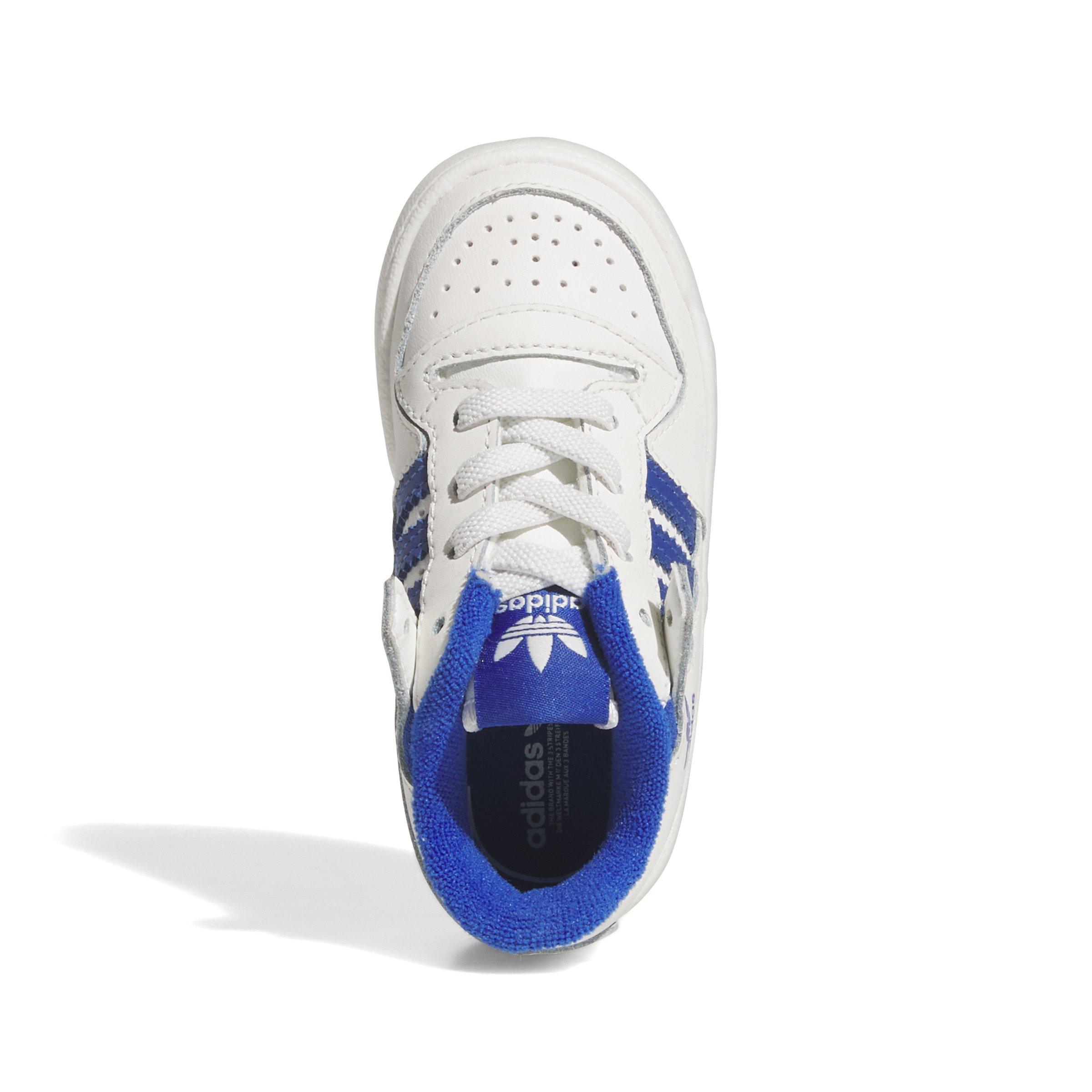 adidas Forum Low CL "Core White/Team Royal Blue/Core White" Infant Boys' Shoe - WHITE/ROYAL/WHITE Thumbnail View 5