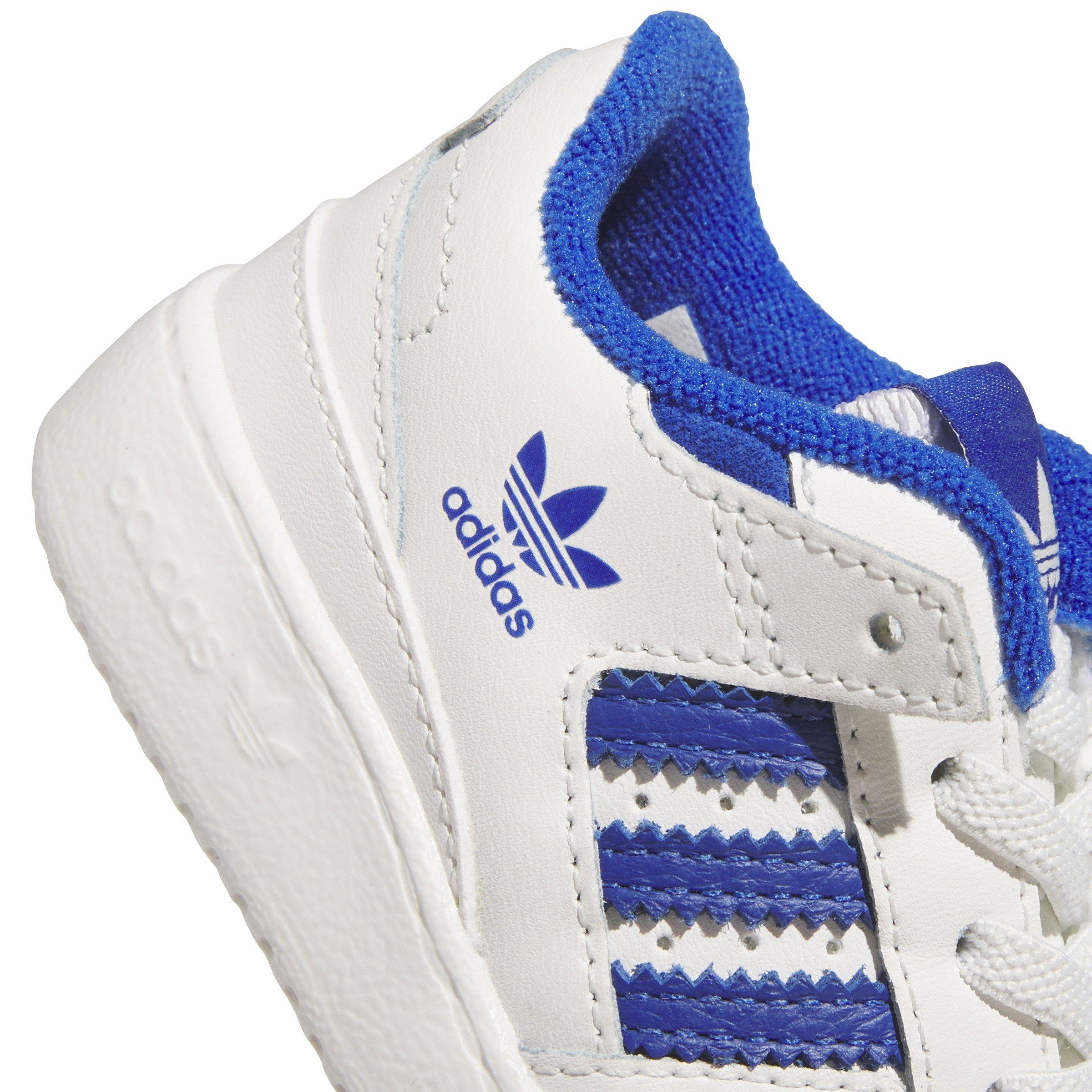 adidas Forum Low CL "Core White/Team Royal Blue/Core White" Infant Boys' Shoe - WHITE/ROYAL/WHITE Thumbnail View 7