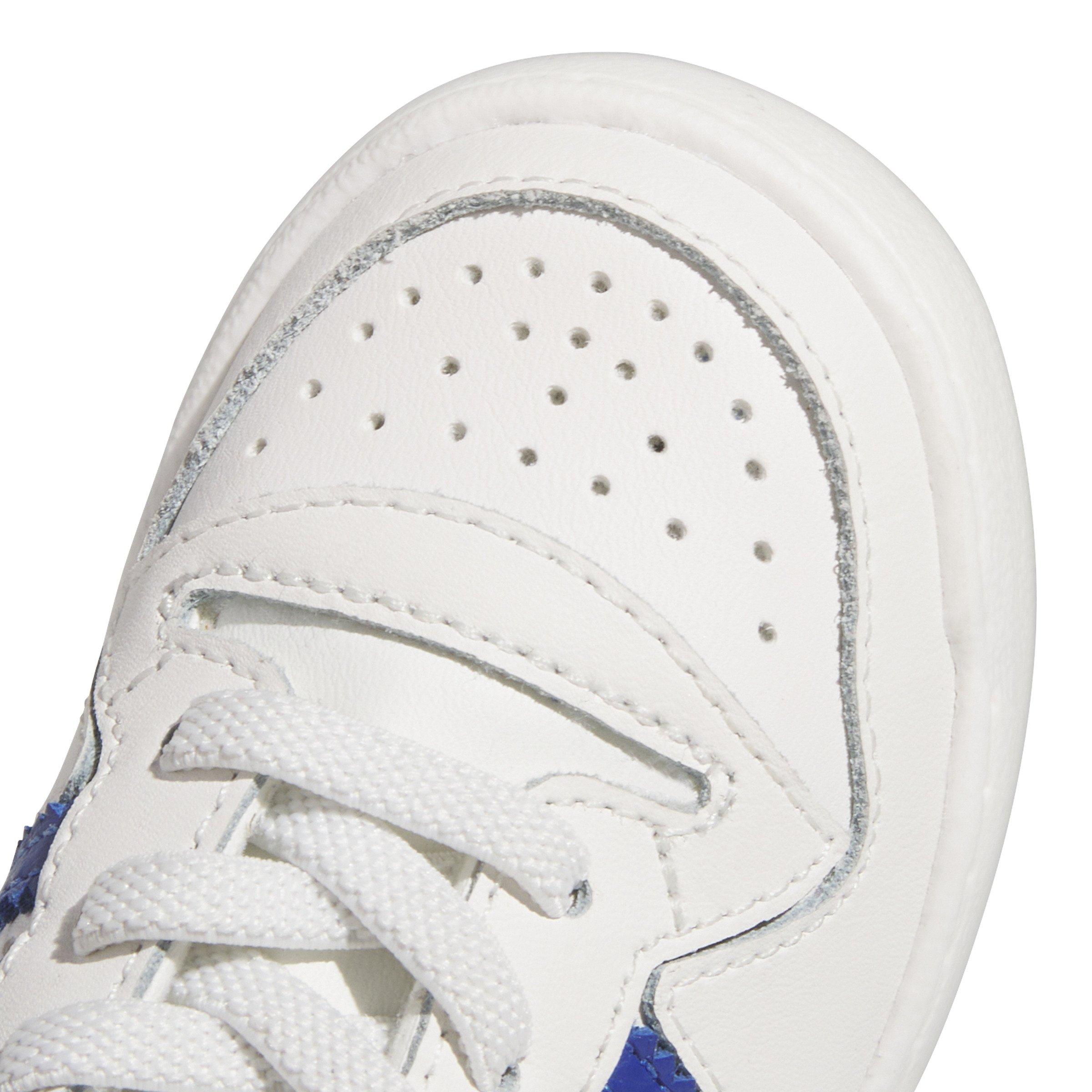 adidas Forum Low CL "Core White/Team Royal Blue/Core White" Infant Boys' Shoe - WHITE/ROYAL/WHITE Thumbnail View 8