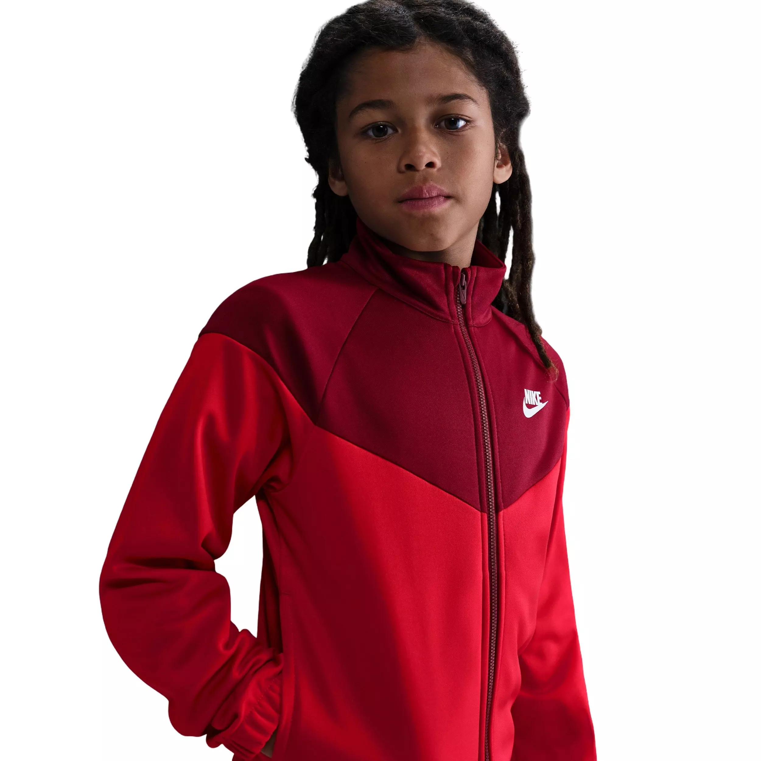 Nike Sportswear Big Kids' Dri-FIT Tracksuit -Red - RED