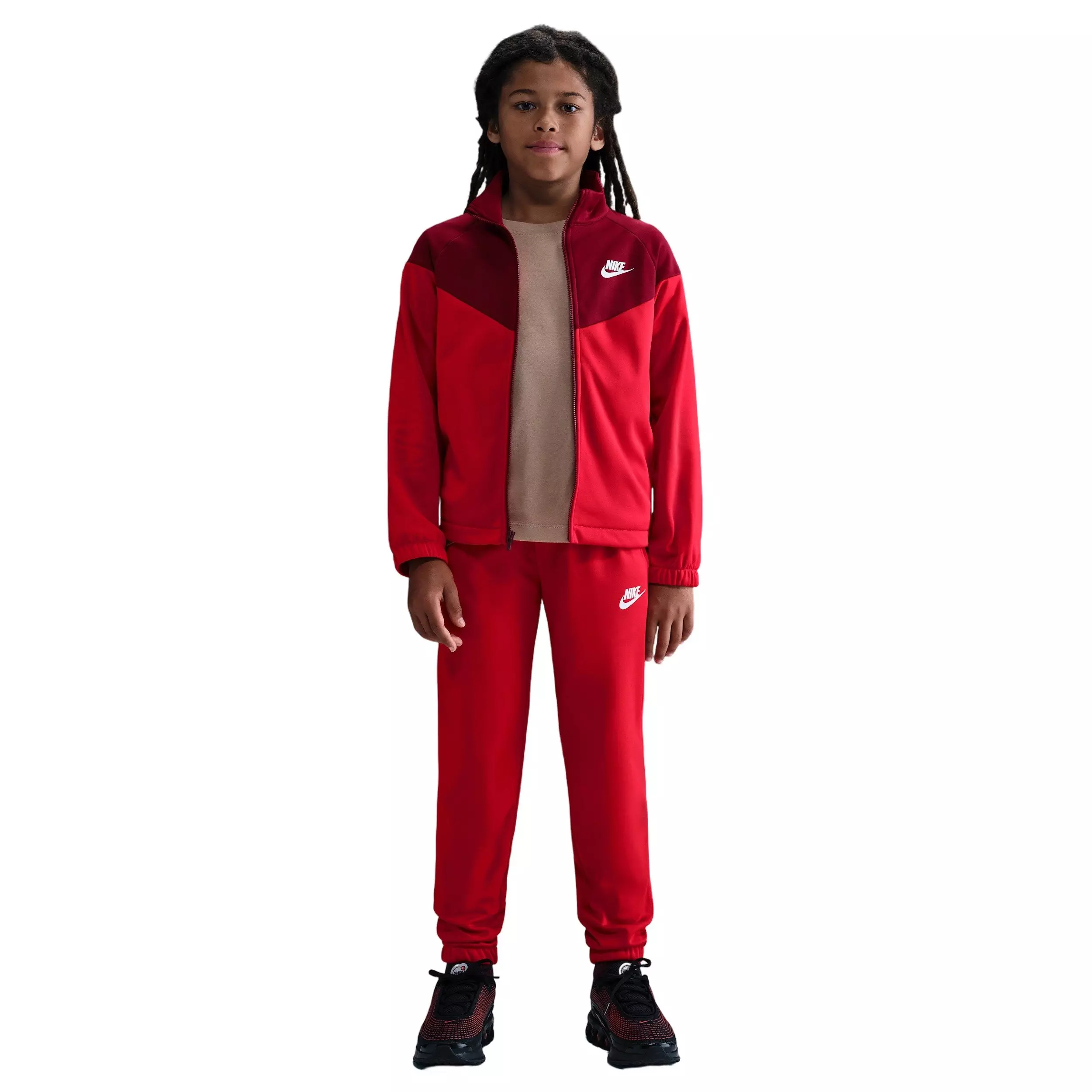 Nike Sportswear Big Kids' Dri-FIT Tracksuit -Red - RED