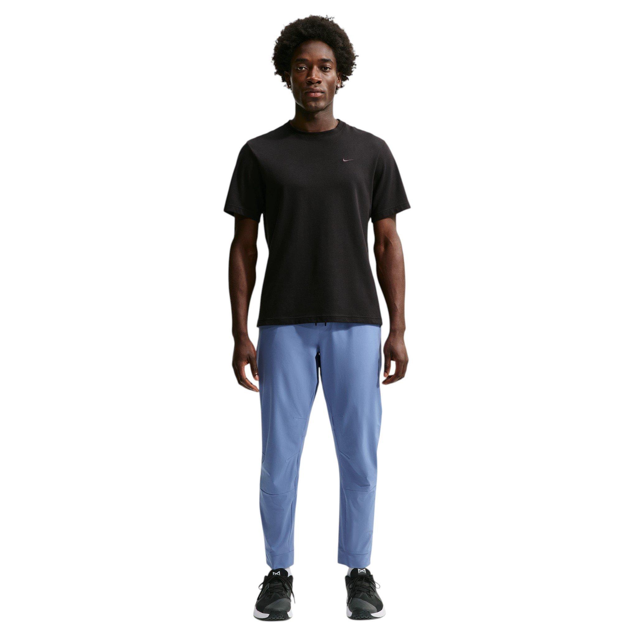 Nike Men's Unlimited Dri-FIT Zippered Cuff Versatile Pants - BLUE Thumbnail View 4