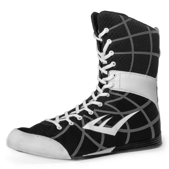 wit terras geloof Everlast Grid High Top Boxing Shoes-Black