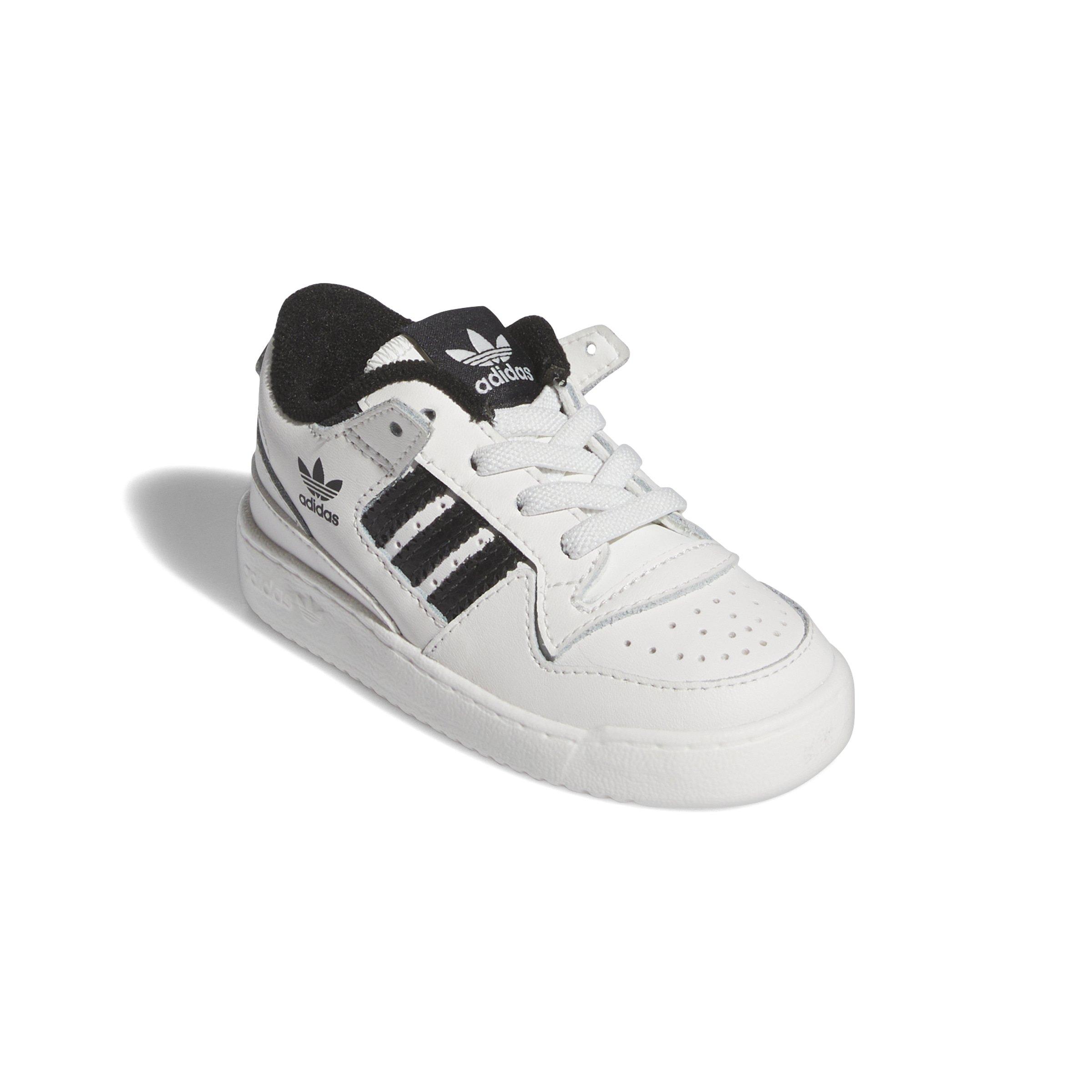 adidas Forum Low CL "Core White/Core Black/Core White" Infant Boys' Shoe - WHITE/BLACK/WHITE Thumbnail View 3