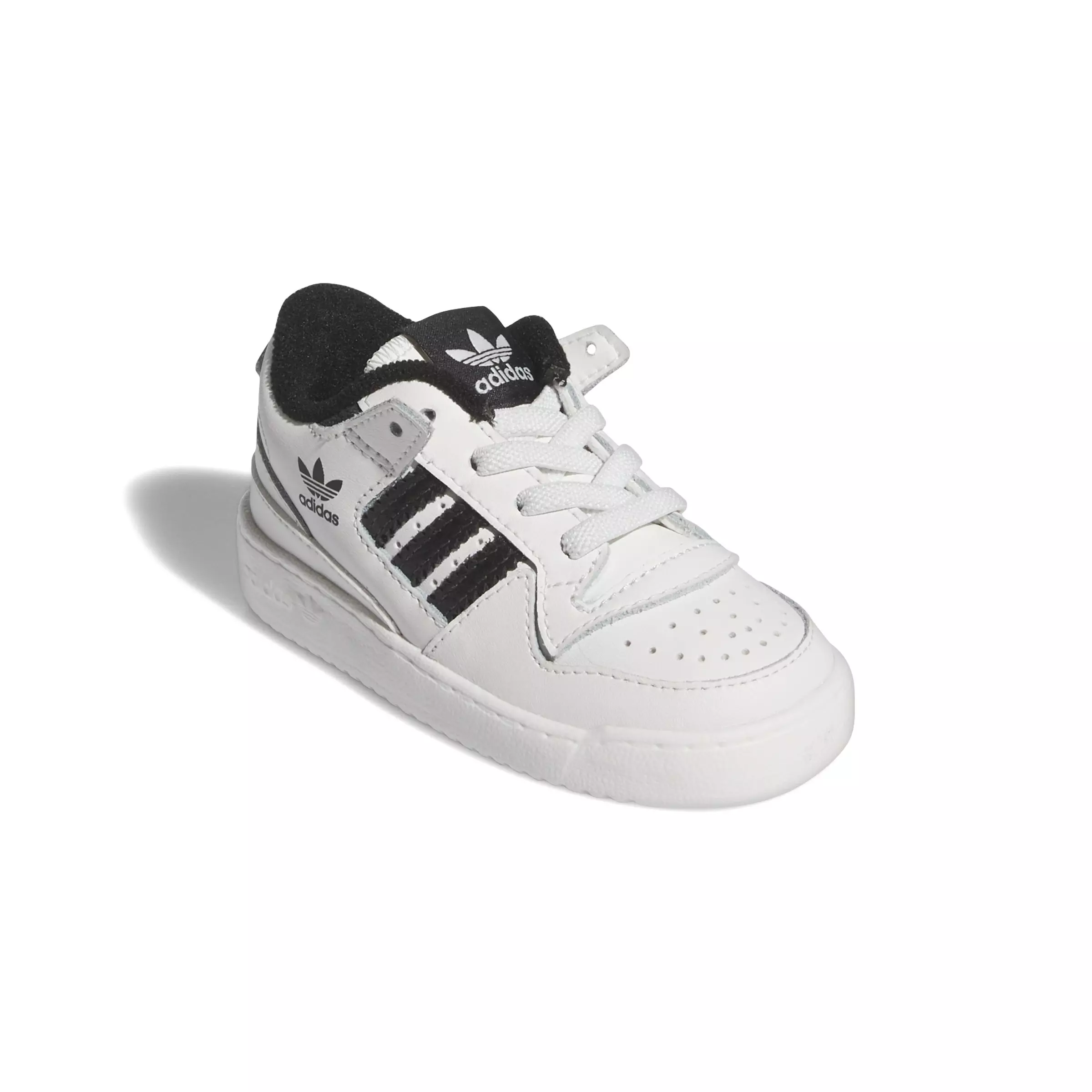 adidas Forum Low CL "Core White/Core Black/Core White" Infant Boys' Shoe - WHITE/BLACK/WHITE