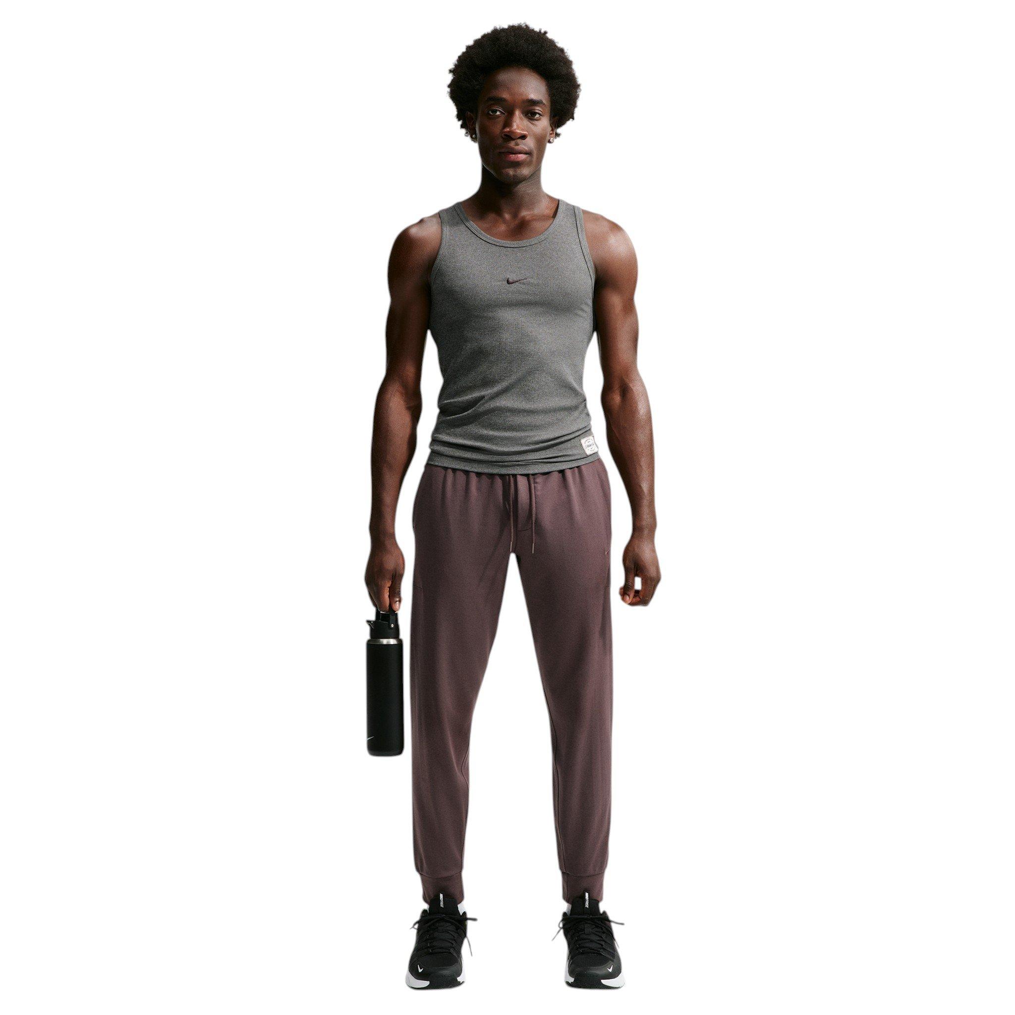 Nike Men's Primary NanoKnit Dri-FIT UV Protection Performance Joggers - BROWN Thumbnail View 4