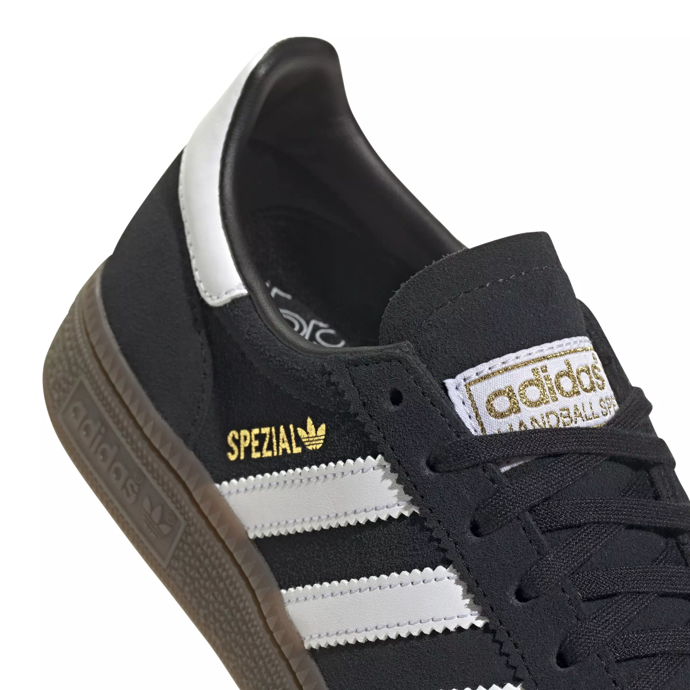 adidas Originals Handball Spezial "Core Black/Ftwr White/Gum 5" Grade School Boys' Shoe - BLACK/WHITE/GUM