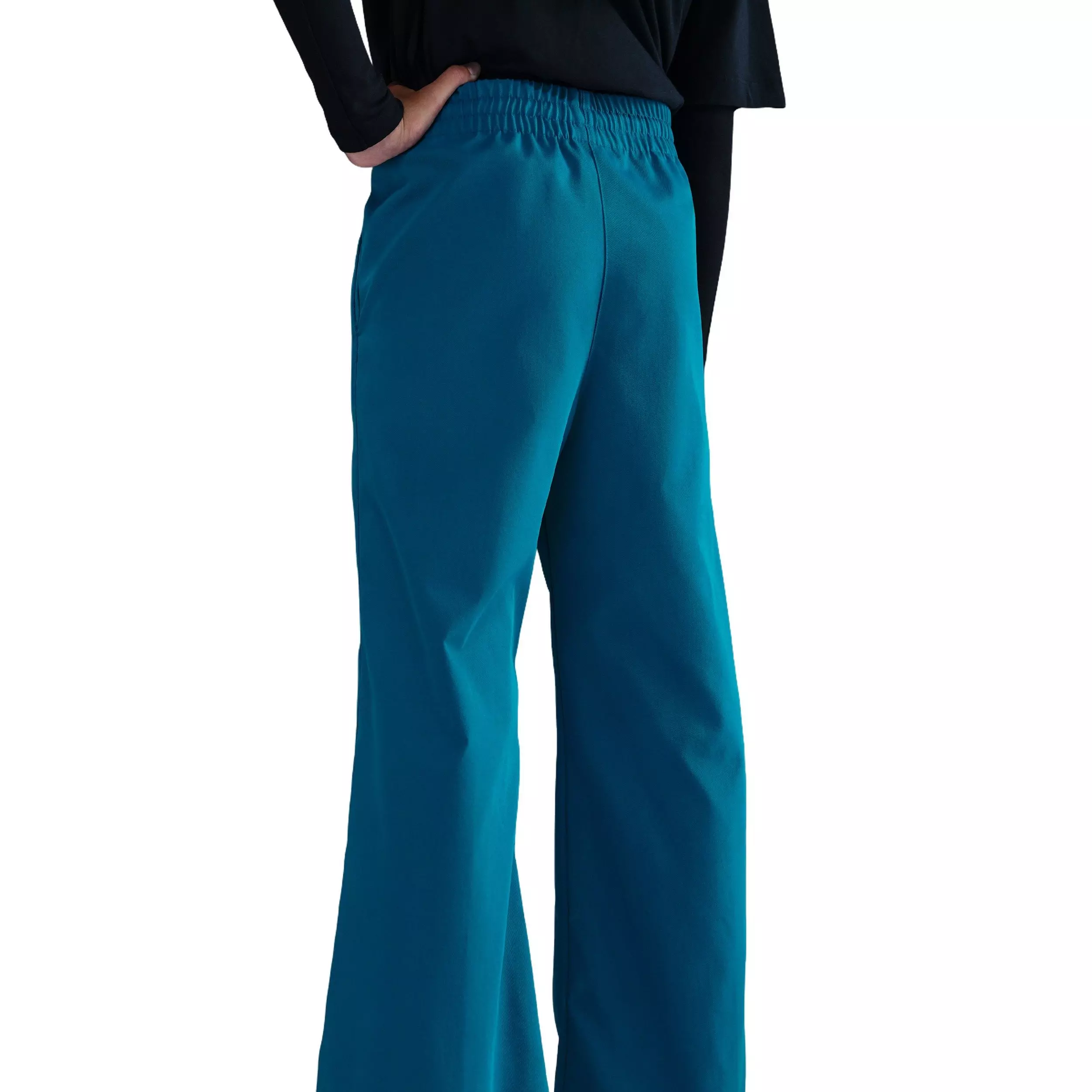 Nike Big Girls' Sportswear Woven Wide-Leg Pants - Blue - BLUE