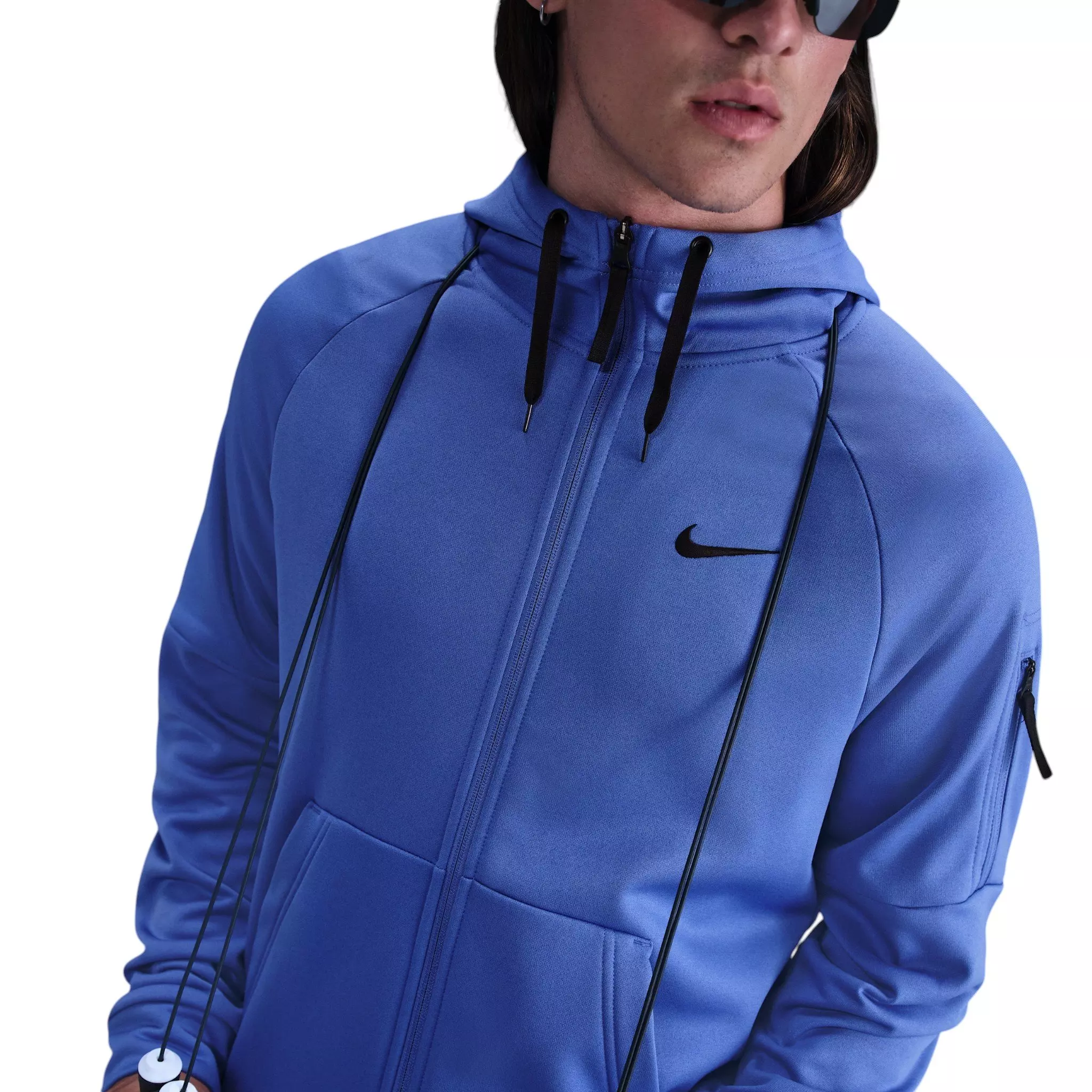 Nike Men's Therma Therma-FIT Full-Zip Fitness Top - BLUE