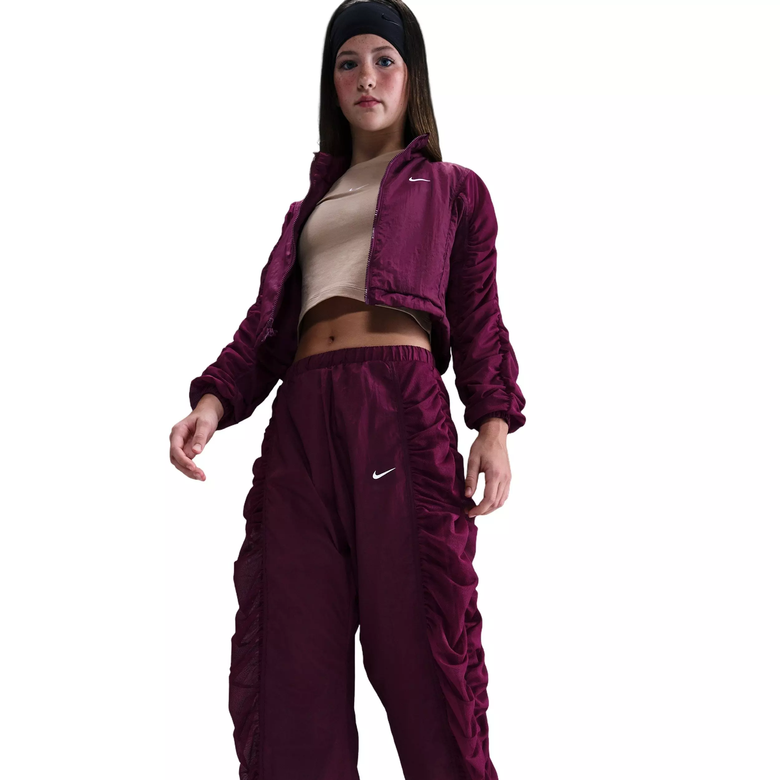 Nike Big Girls Sportswear Woven Dance Pants -Red - RED