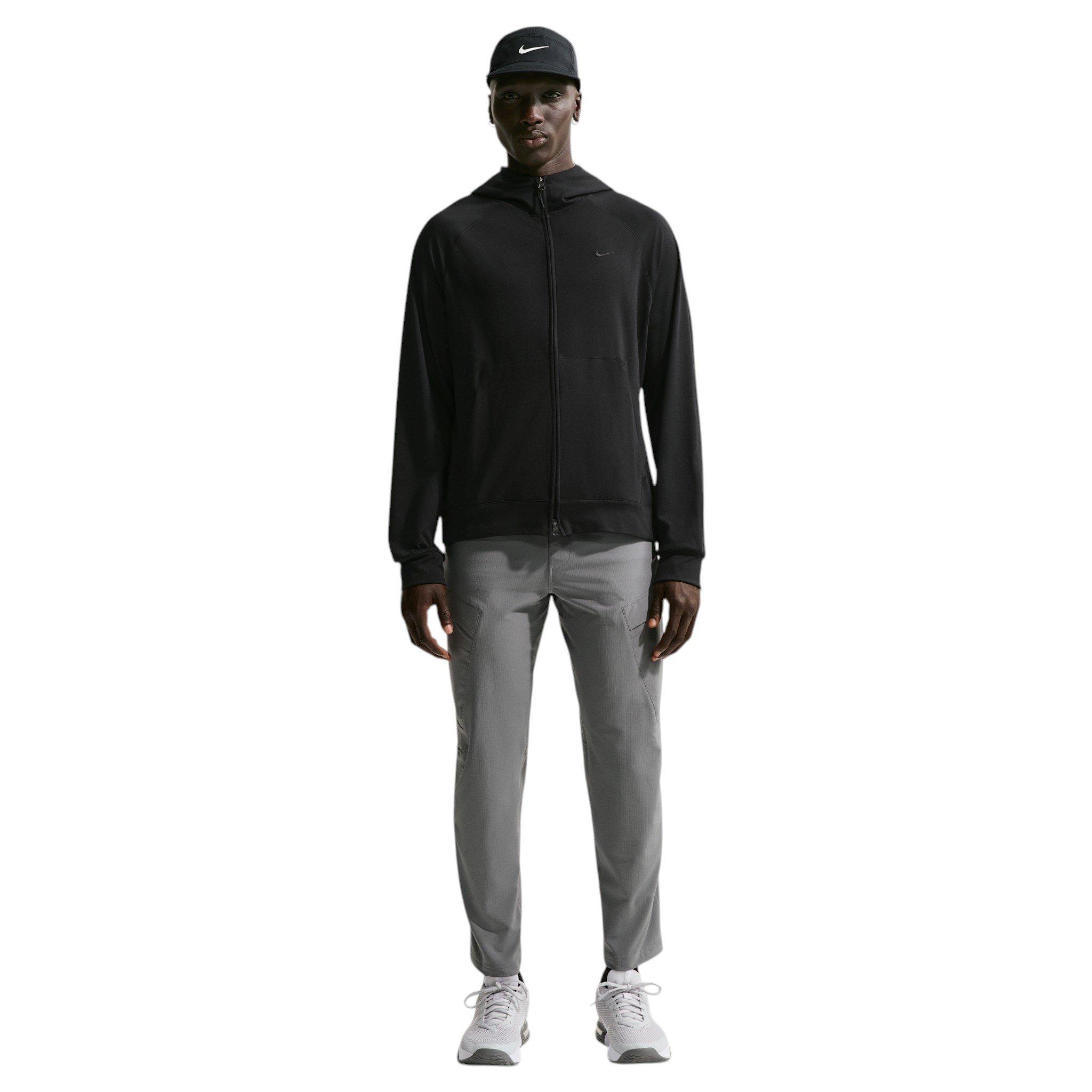Nike Men's Primary NanoKnit Dri-FIT UV Protection Full-Zip Performance Hoodie - BLACK Thumbnail View 4